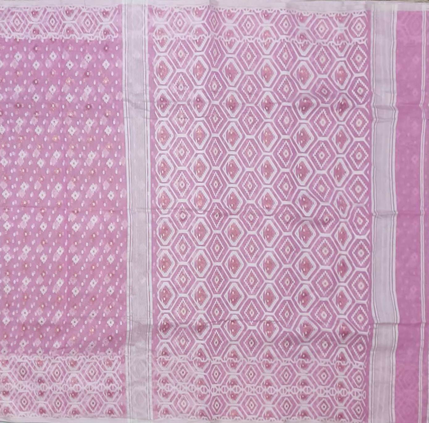 Pradip Fabrics Woman's Tant Handloom soft Jamdani Saree