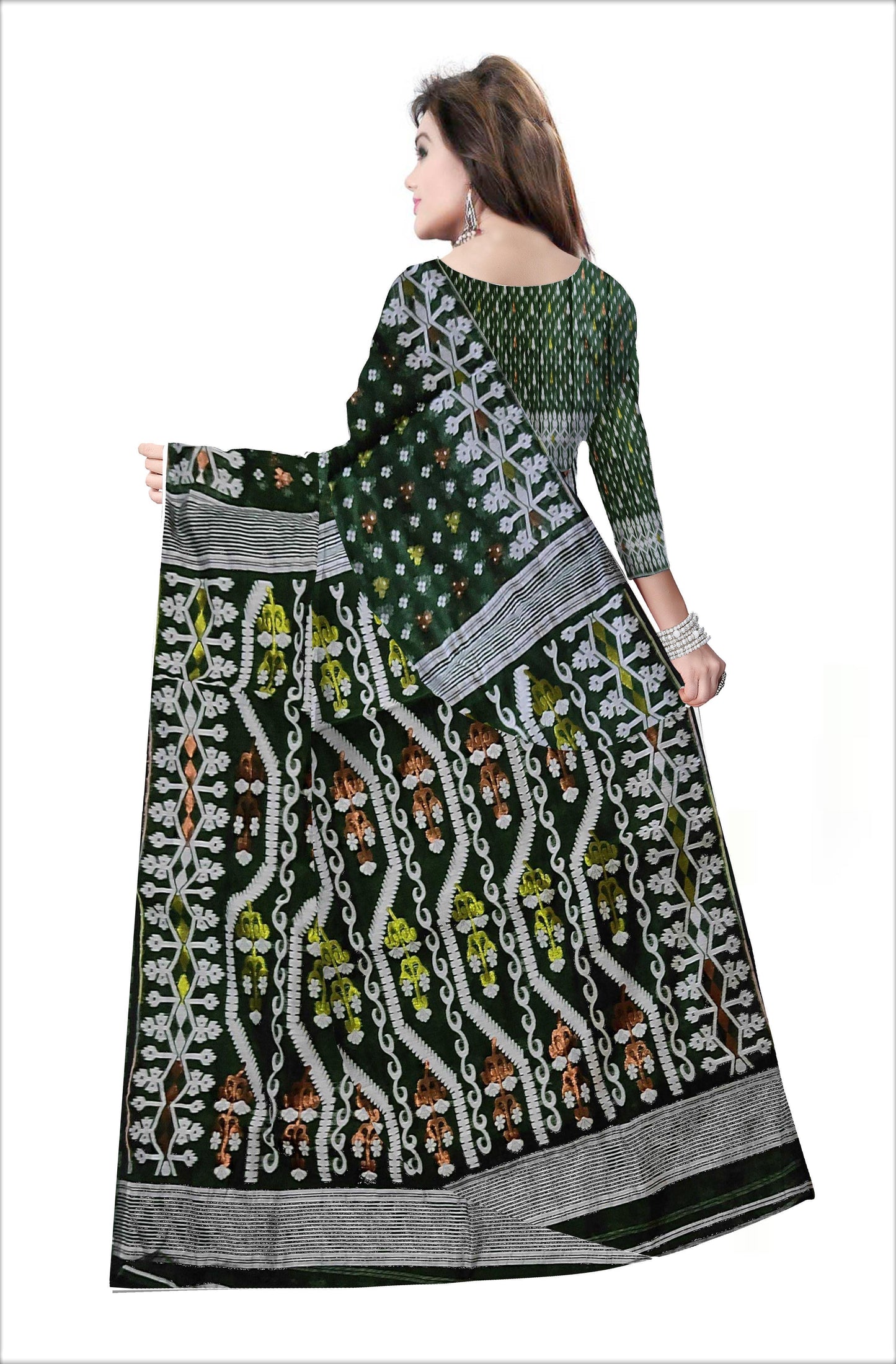 Pradip Fabrics Woven all over Soft jamdani Saree