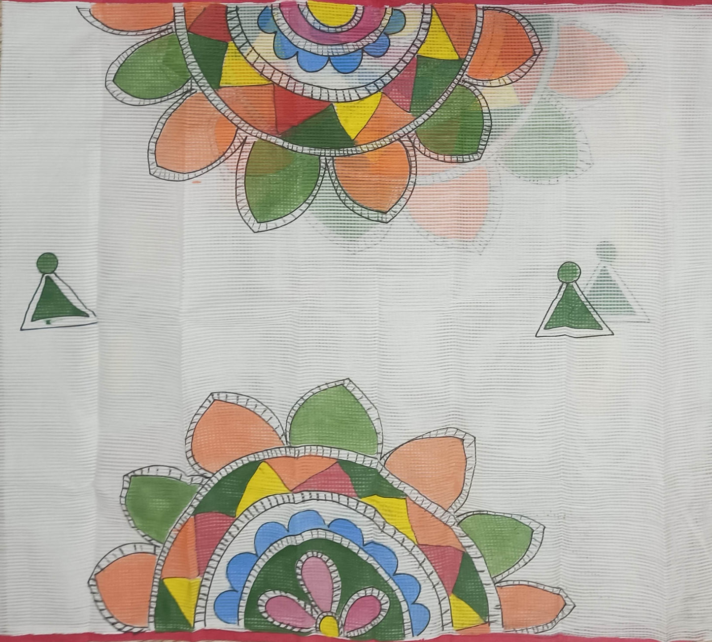 Pradip Fabrics Woman's Reshom kota print Saree