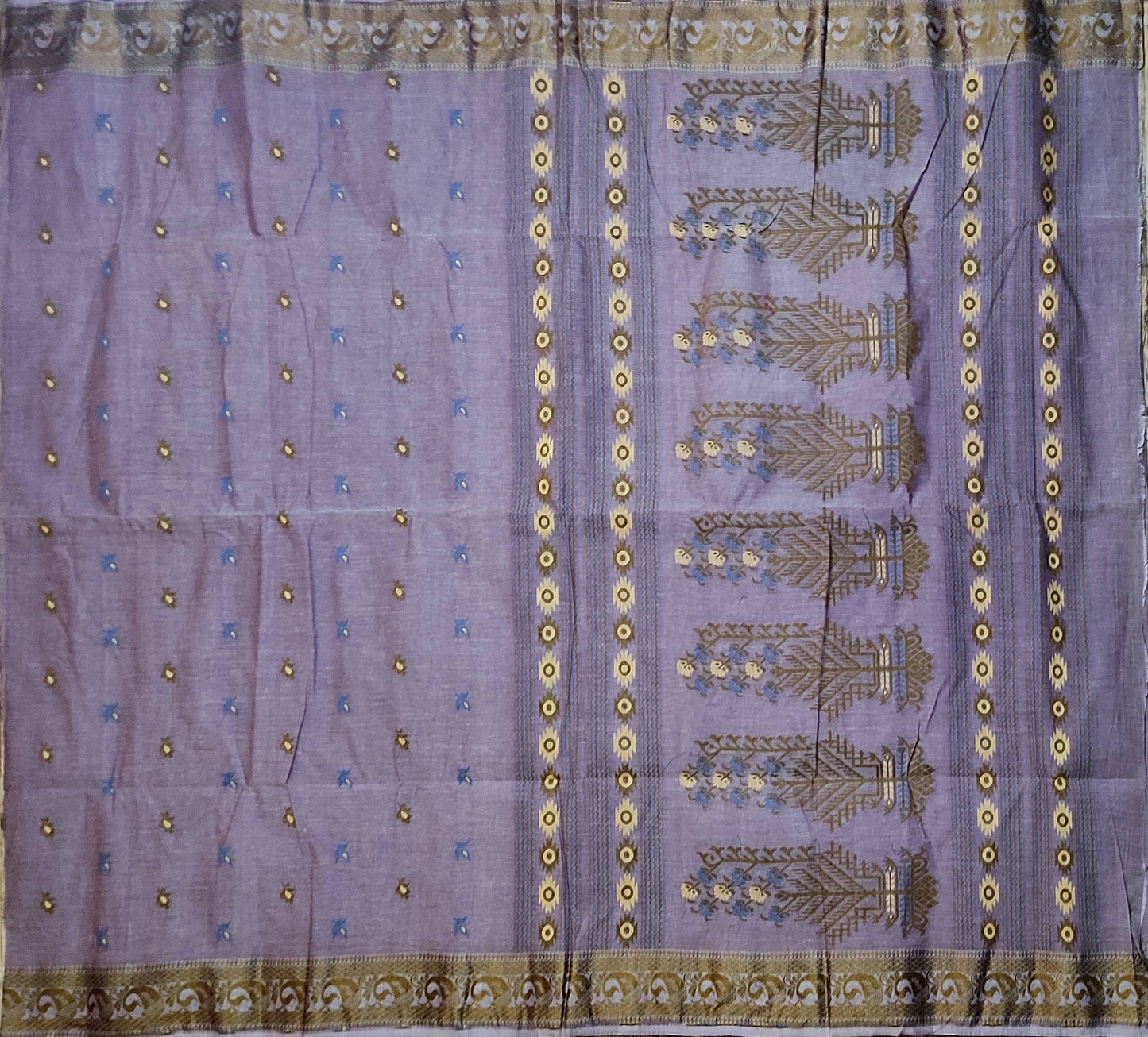 Pradip Fabrics Woven Pure Tant Cotton Grey Color Saree
