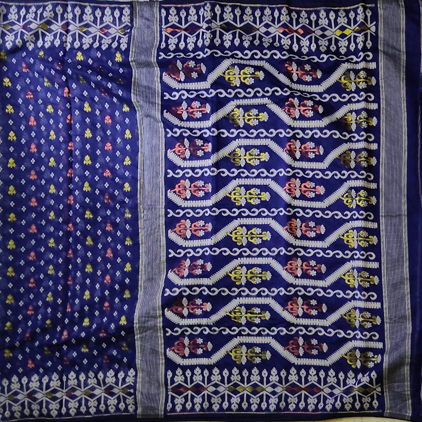 Pradip Fabrics Woven all over Soft jamdani Saree
