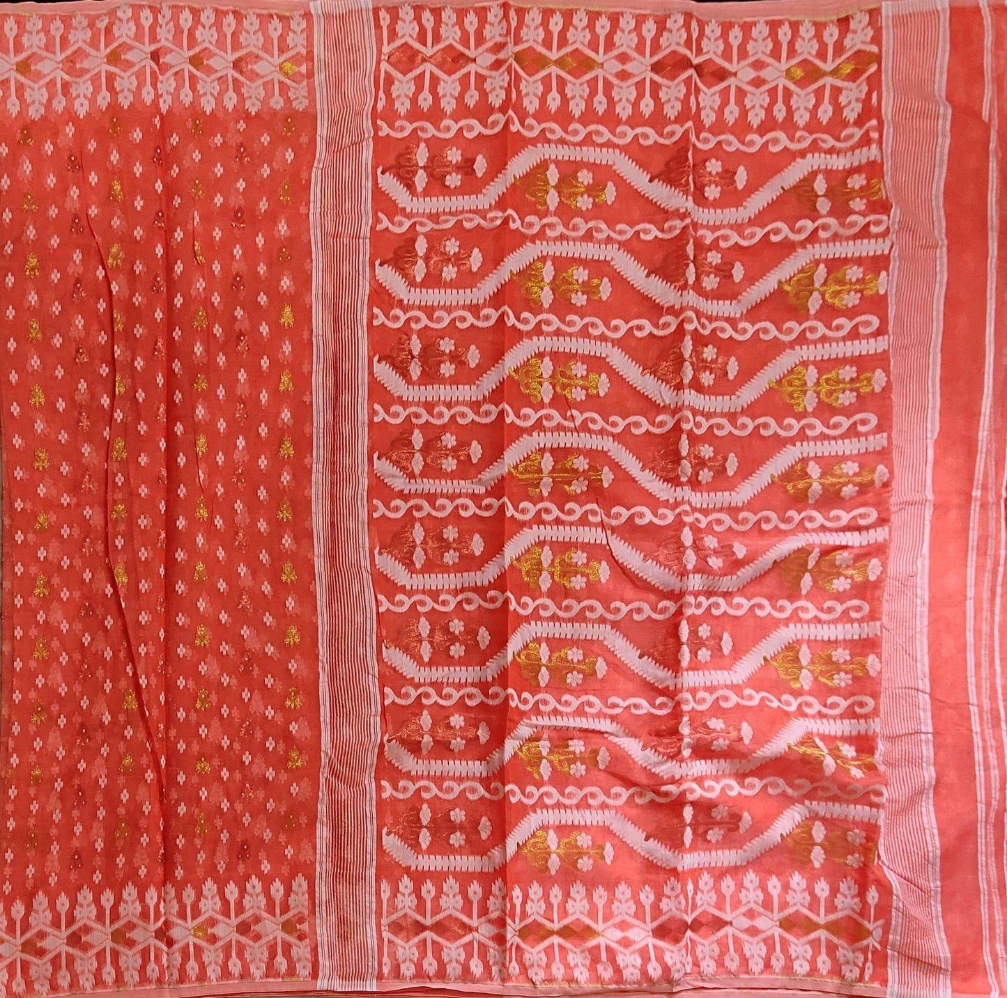 Pradip Fabrics Woven all over Soft jamdani Saree