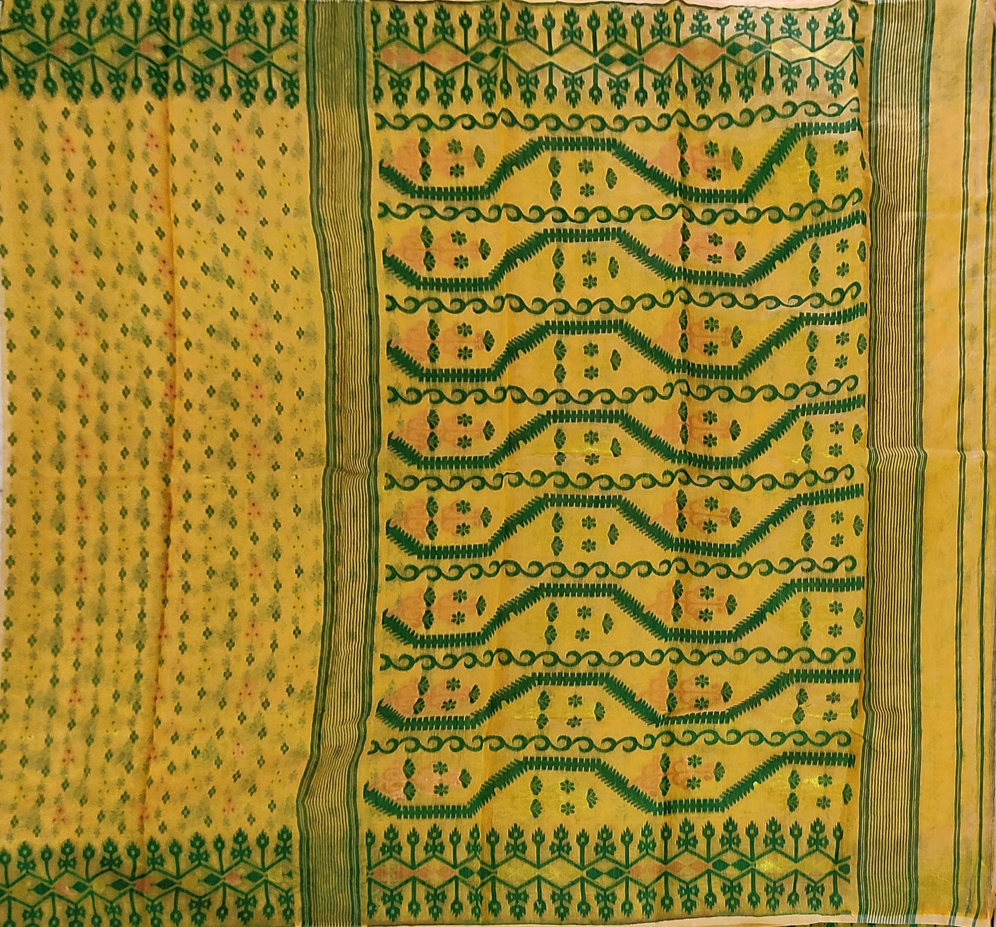 Pradip Fabrics Woven all over Soft jamdani Saree