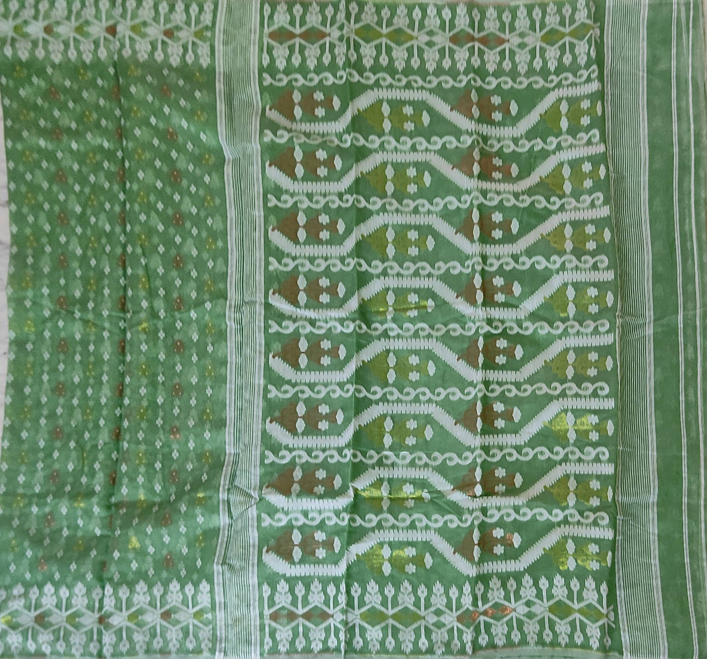 Pradip Fabrics Woven all over Soft jamdani Saree