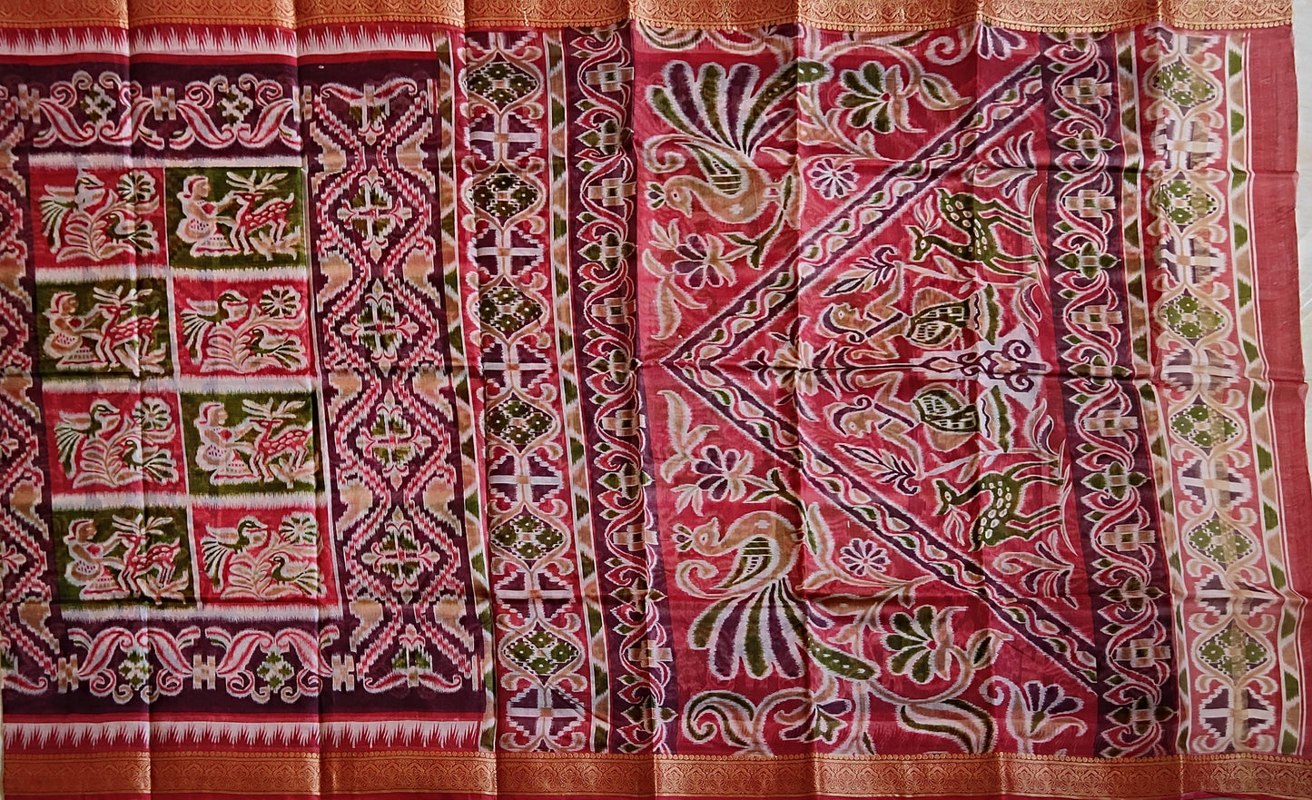 Pradip Fabrics Woven Multicolor Pure Silk Saree