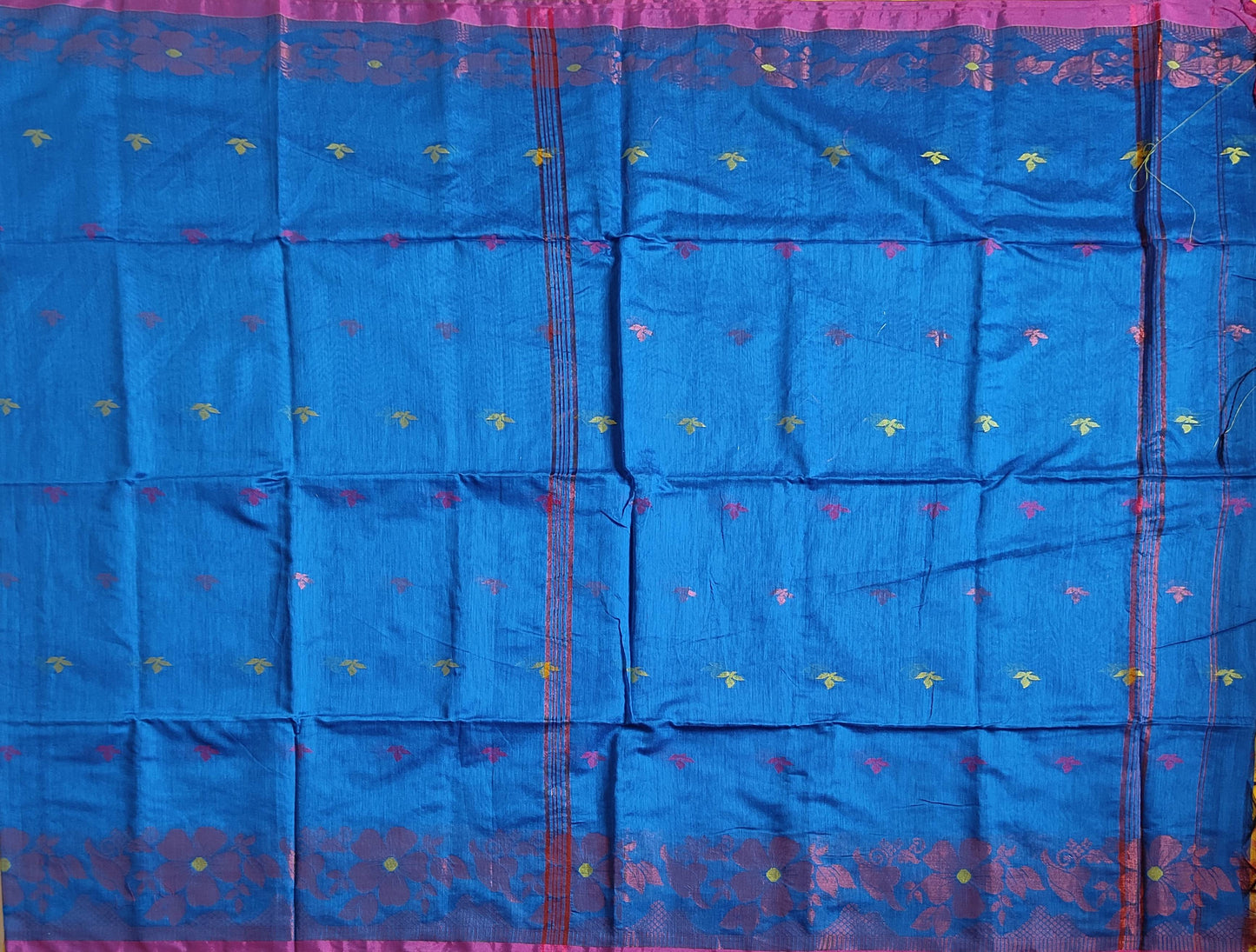 Pradip Fabrics Woven Sky Blue color Soft Handloom Saree