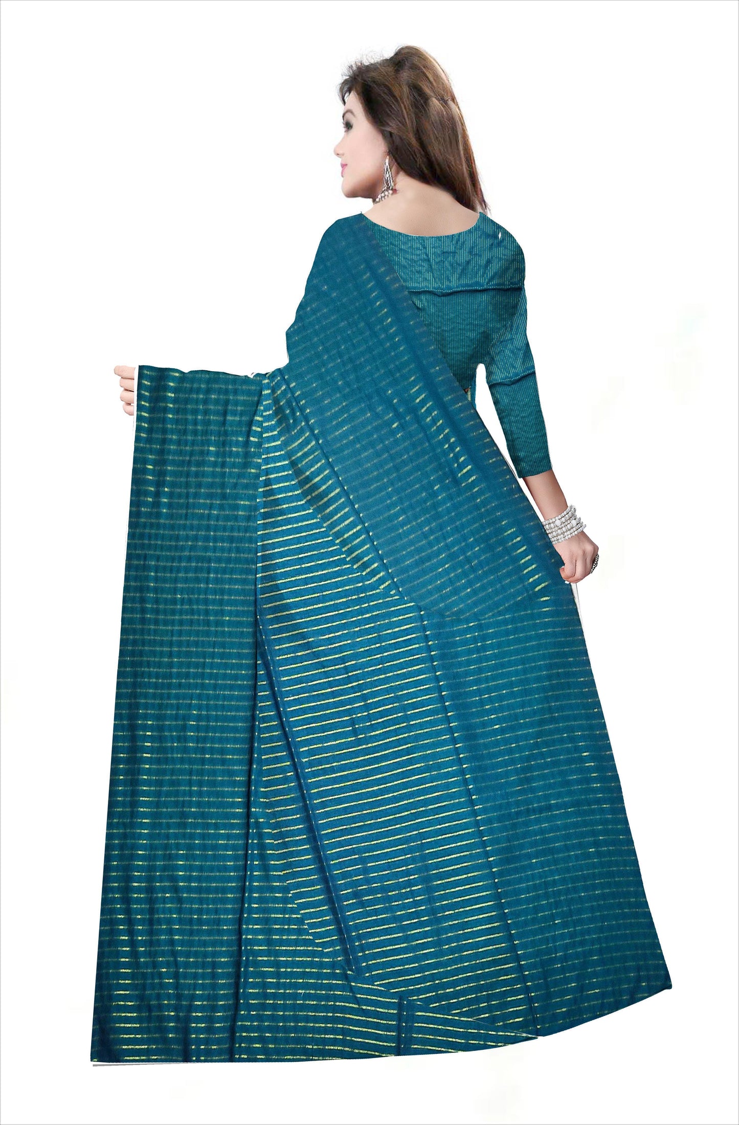 Stripe soft Khadi cotton sarees