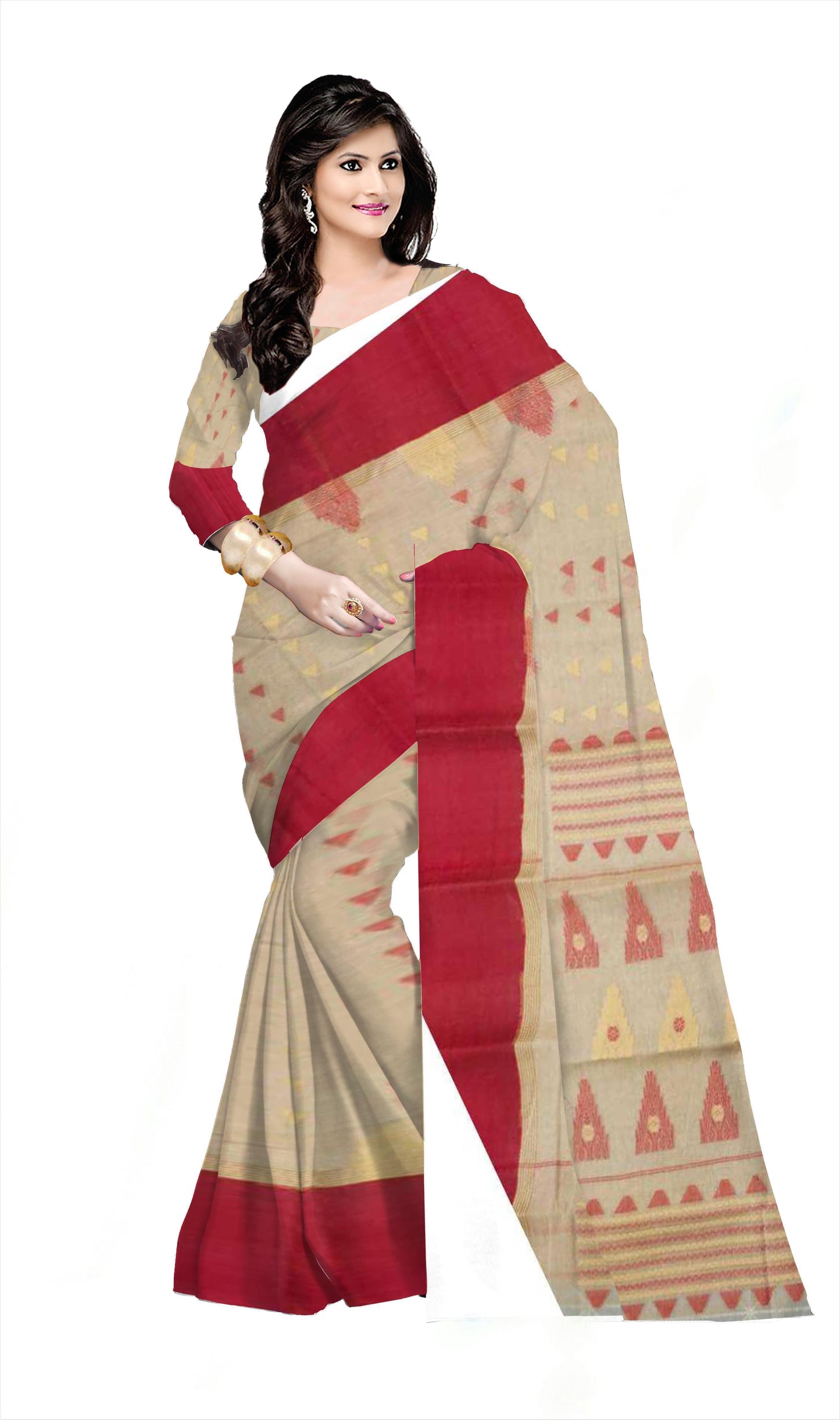 Pradip Fabrics Ethnic Woman's Tant cotton Saree