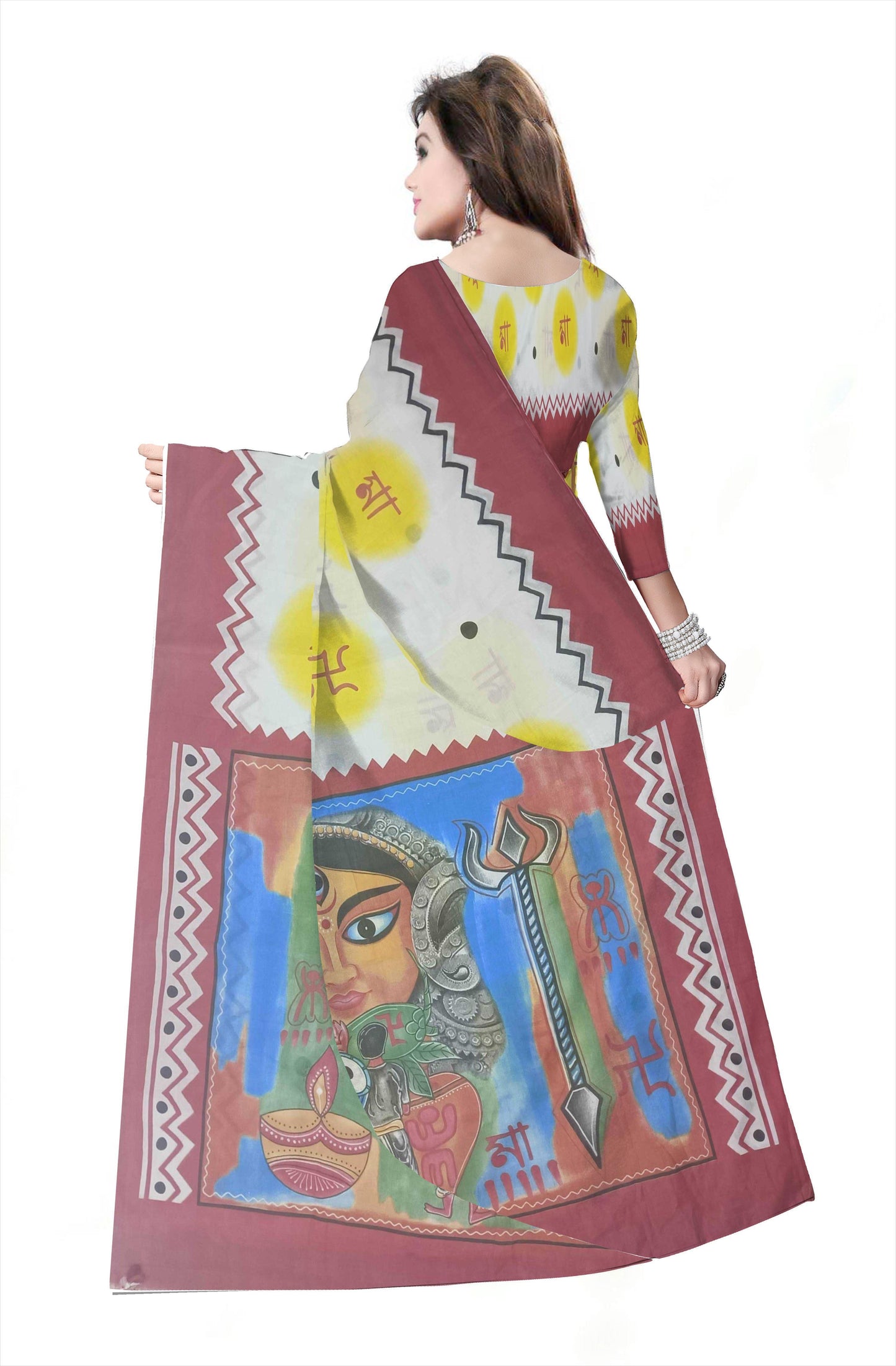 Pradip Fabrics Woman's 100% Khadi cotton Saree