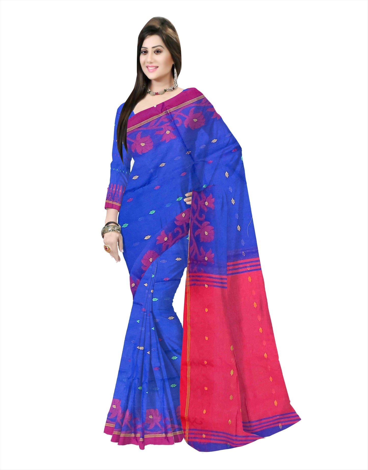 Pradip Fabrics Ethnic Woman's Tant cotton Silk Saree