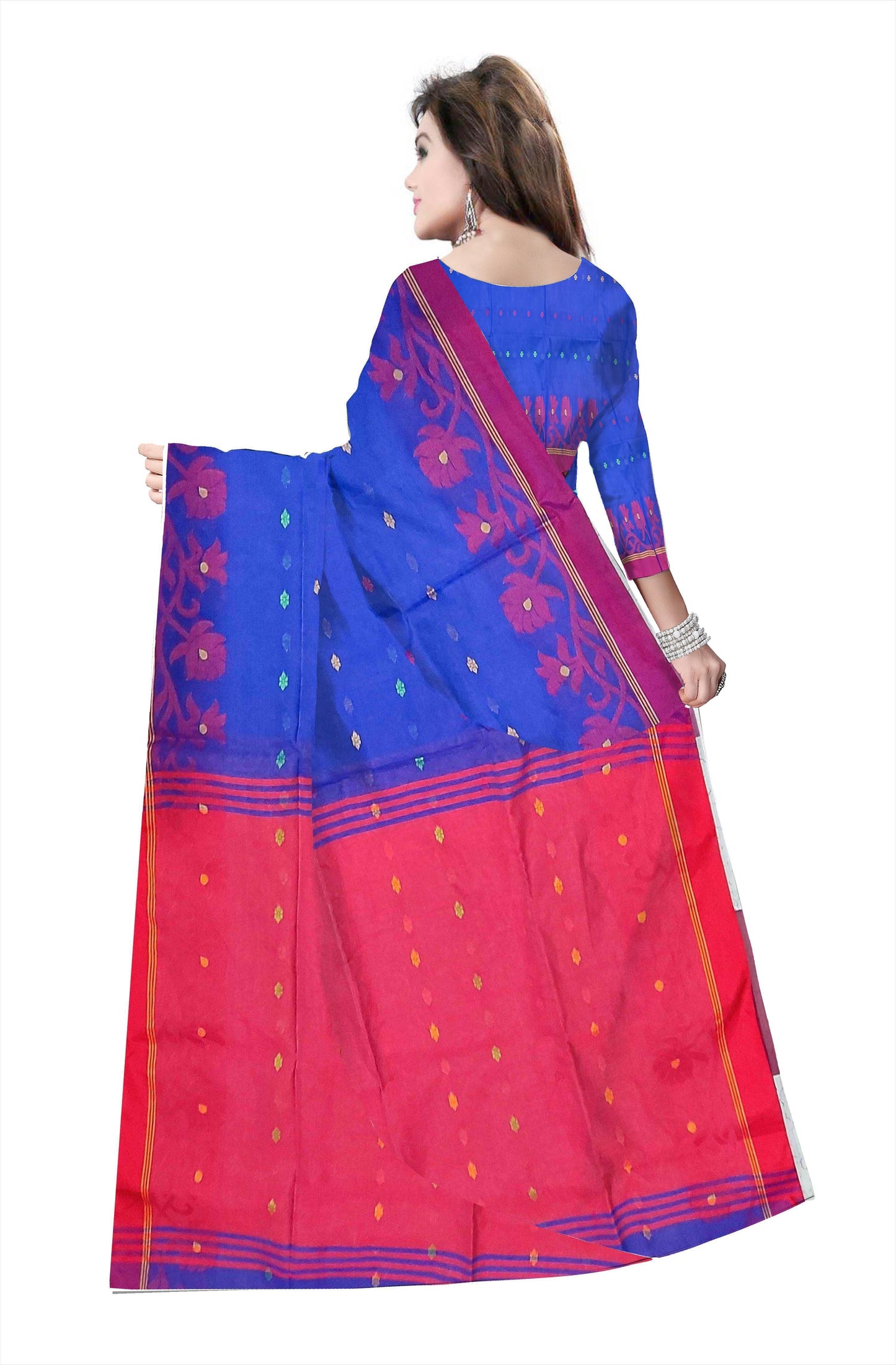 Pradip Fabrics Ethnic Woman's Tant cotton Silk Saree