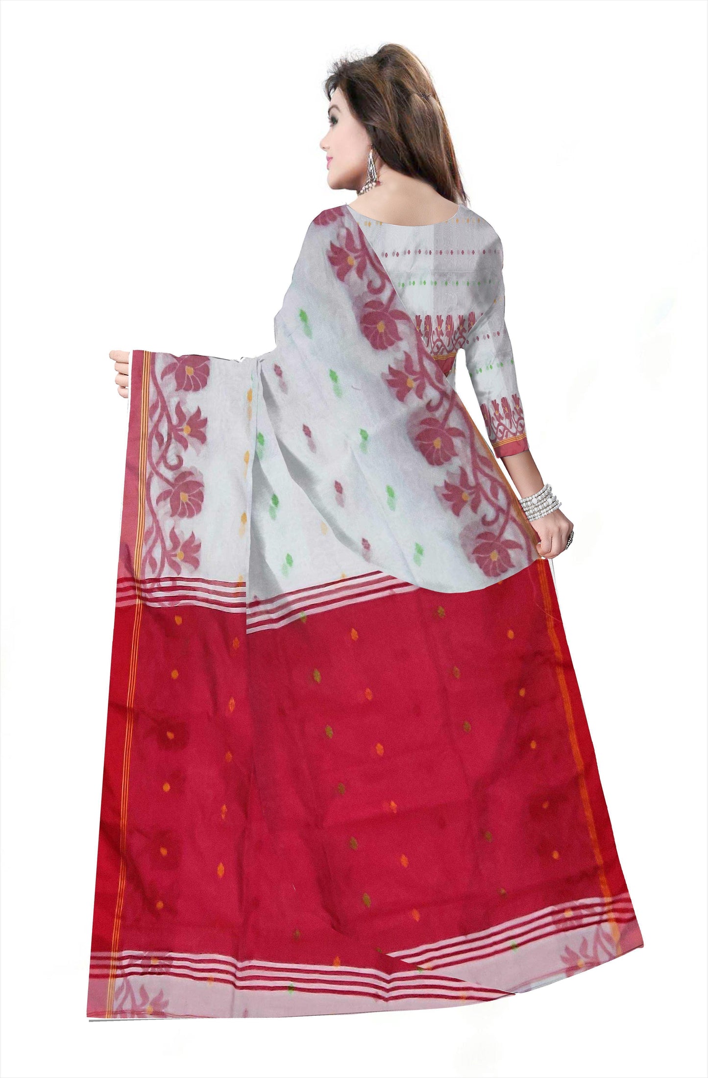 Pradip Fabrics Ethnic Woman's Tant cotton Silk Saree