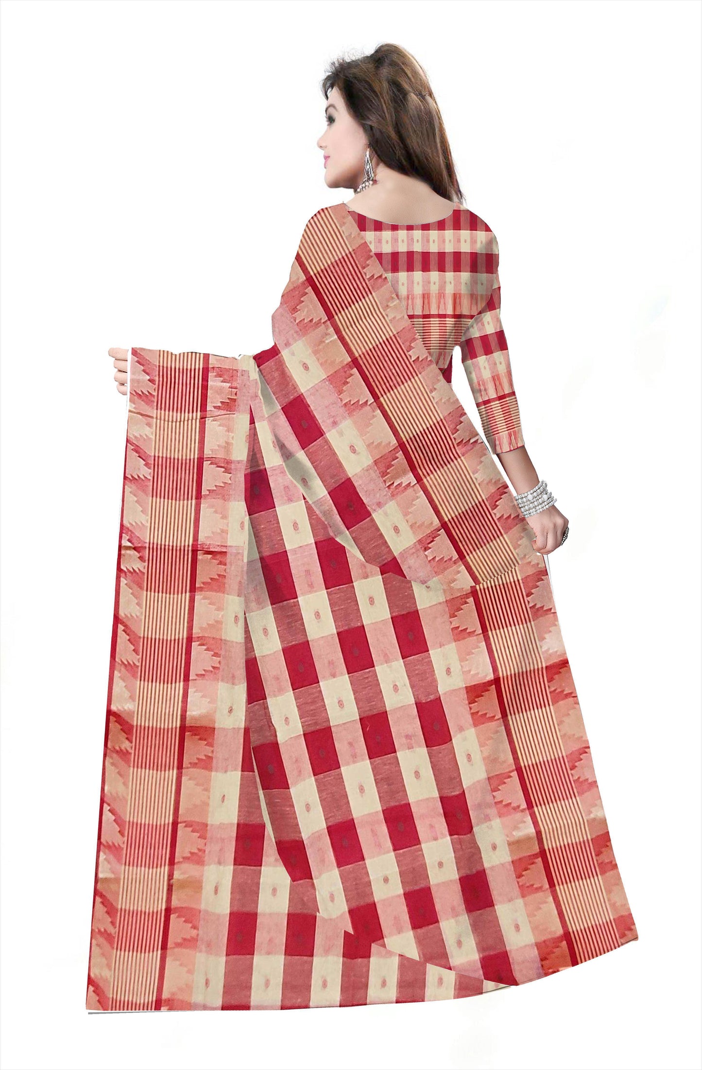 Pradip Fabrics Ethnic Woman's Tant cotton Saree