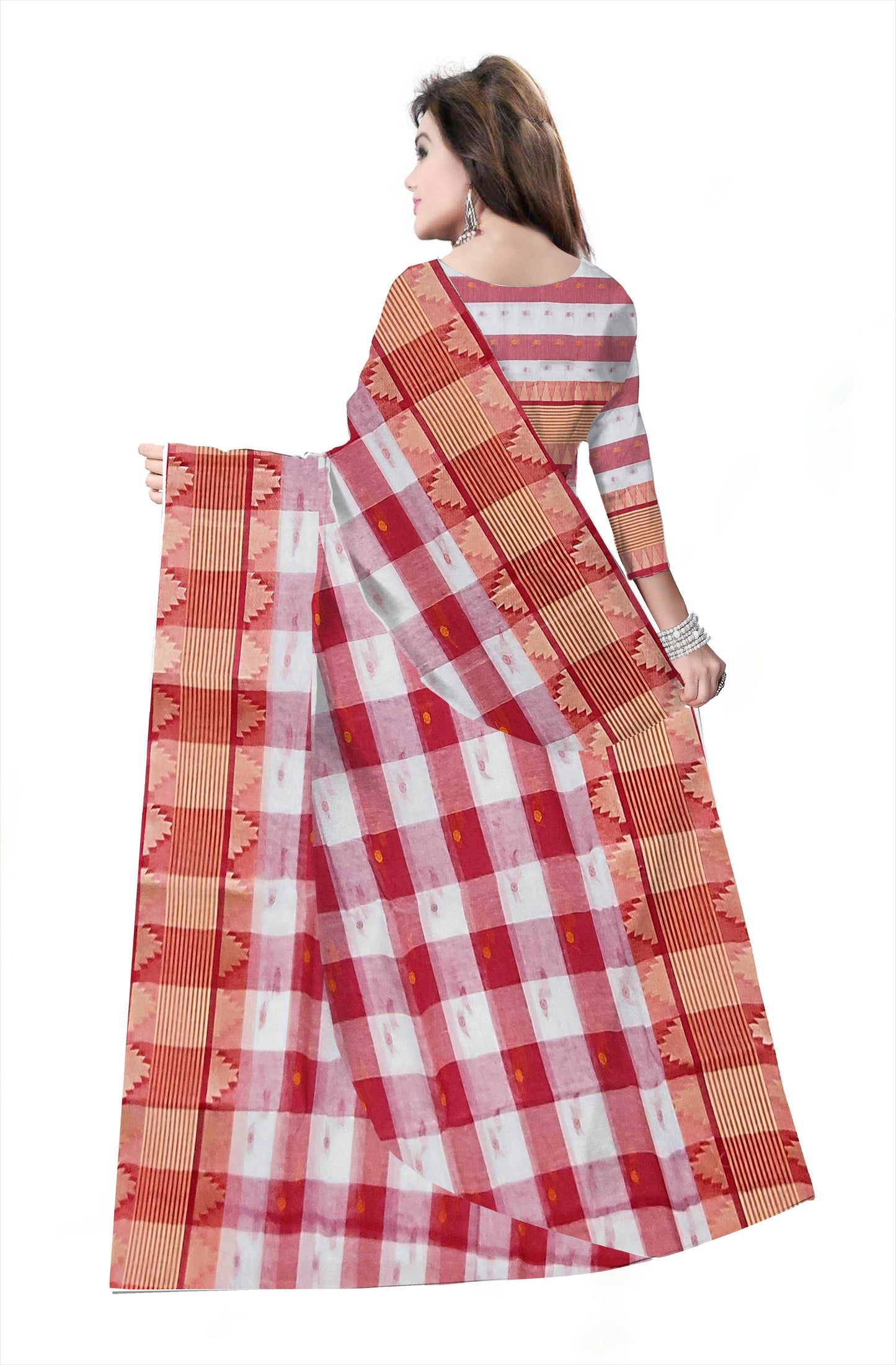 Pradip Fabrics Ethnic Woman's pure Tant cotton Saree