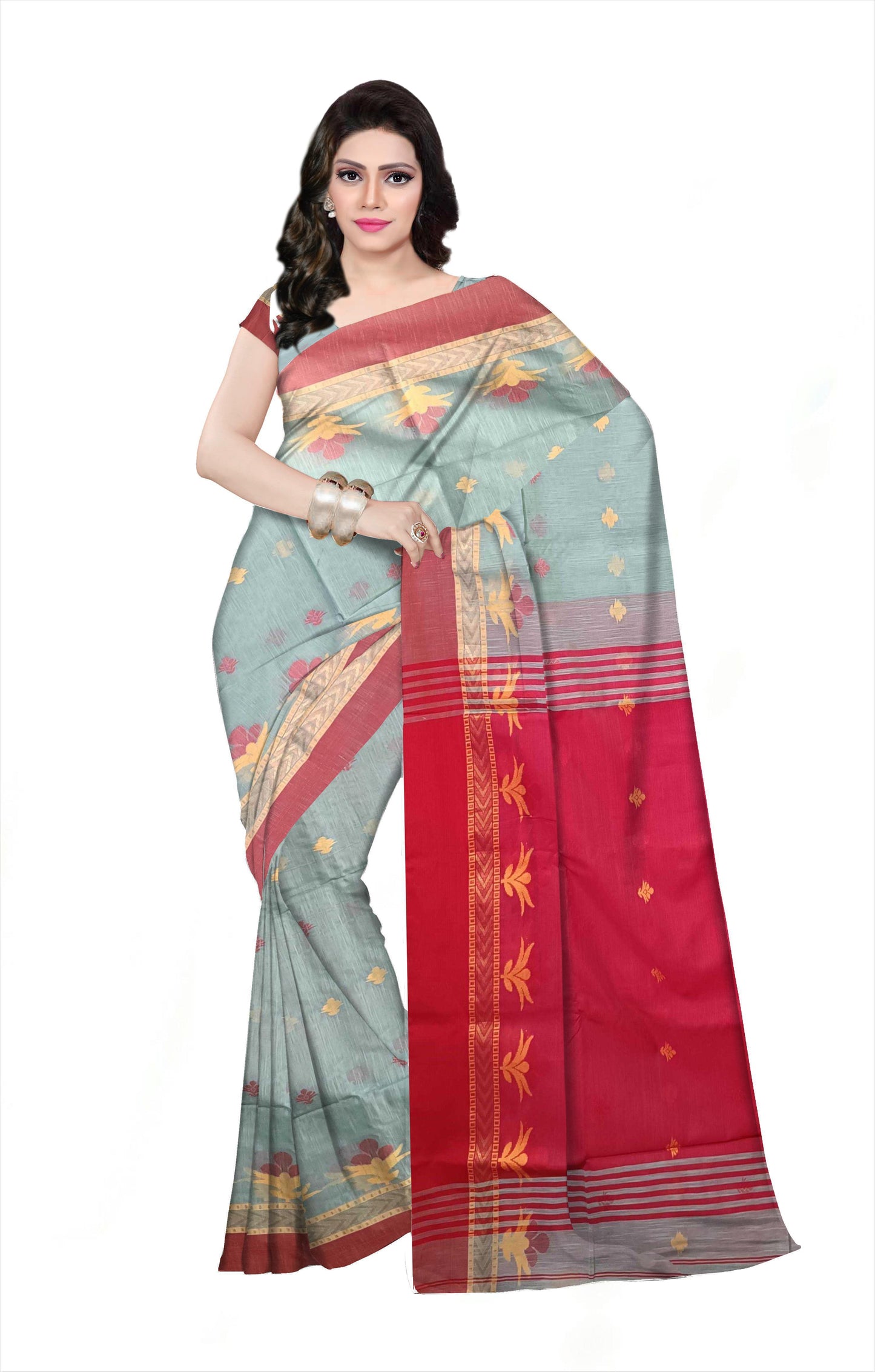 Pradip Fabrics Woman's 100% Khadi cotton Saree