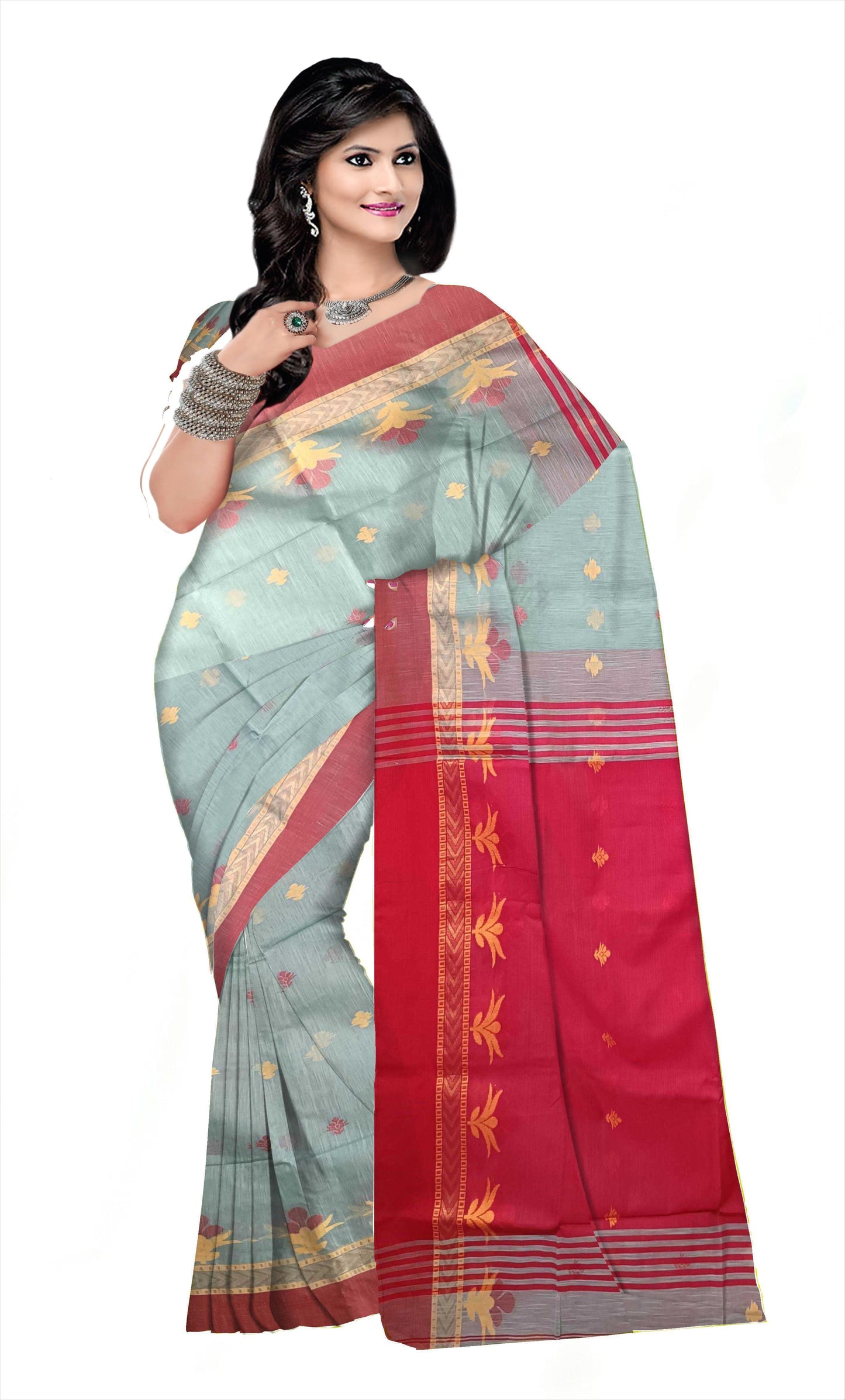Pradip Fabrics Woman's 100% Khadi cotton Saree