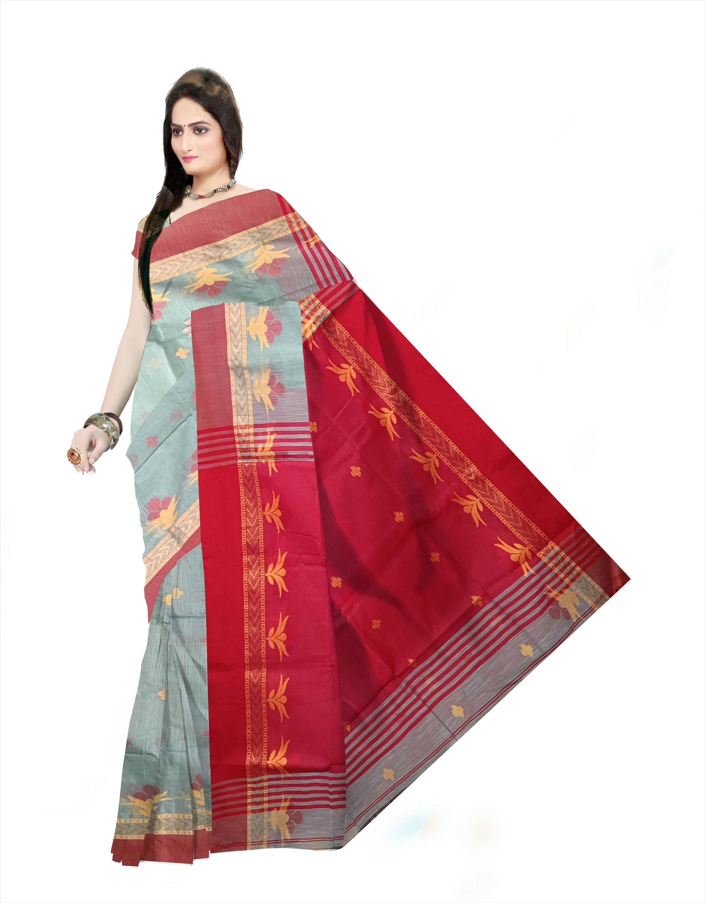 Pradip Fabrics Woman's 100% Khadi cotton Saree