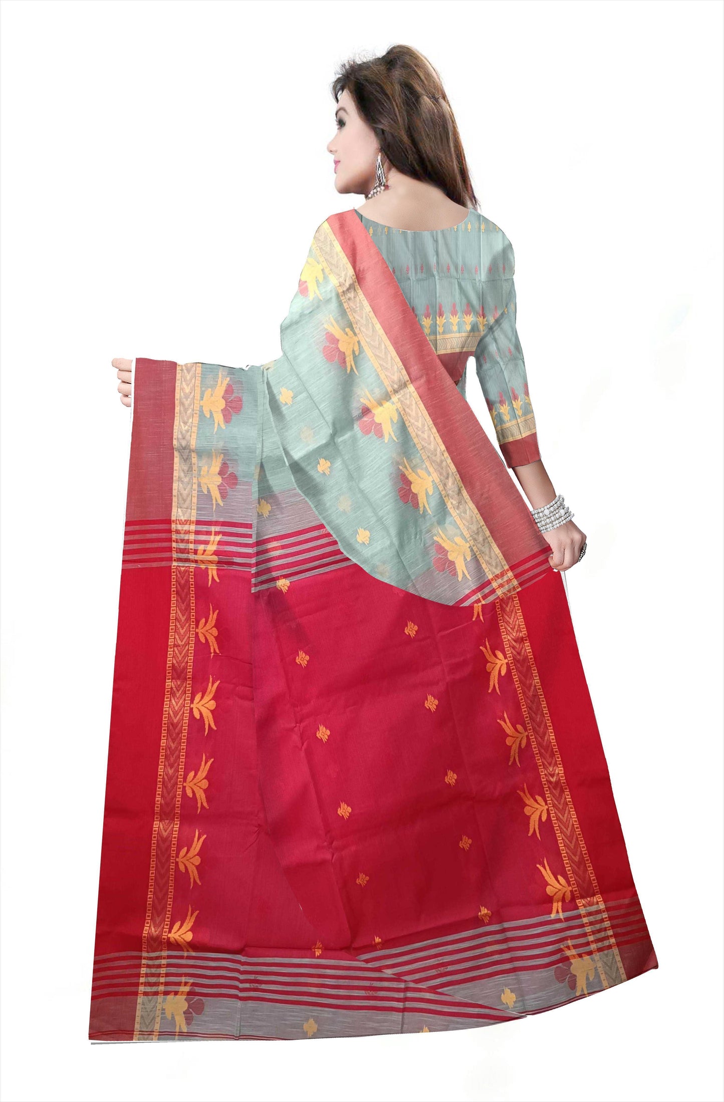 Pradip Fabrics Woman's 100% Khadi cotton Saree