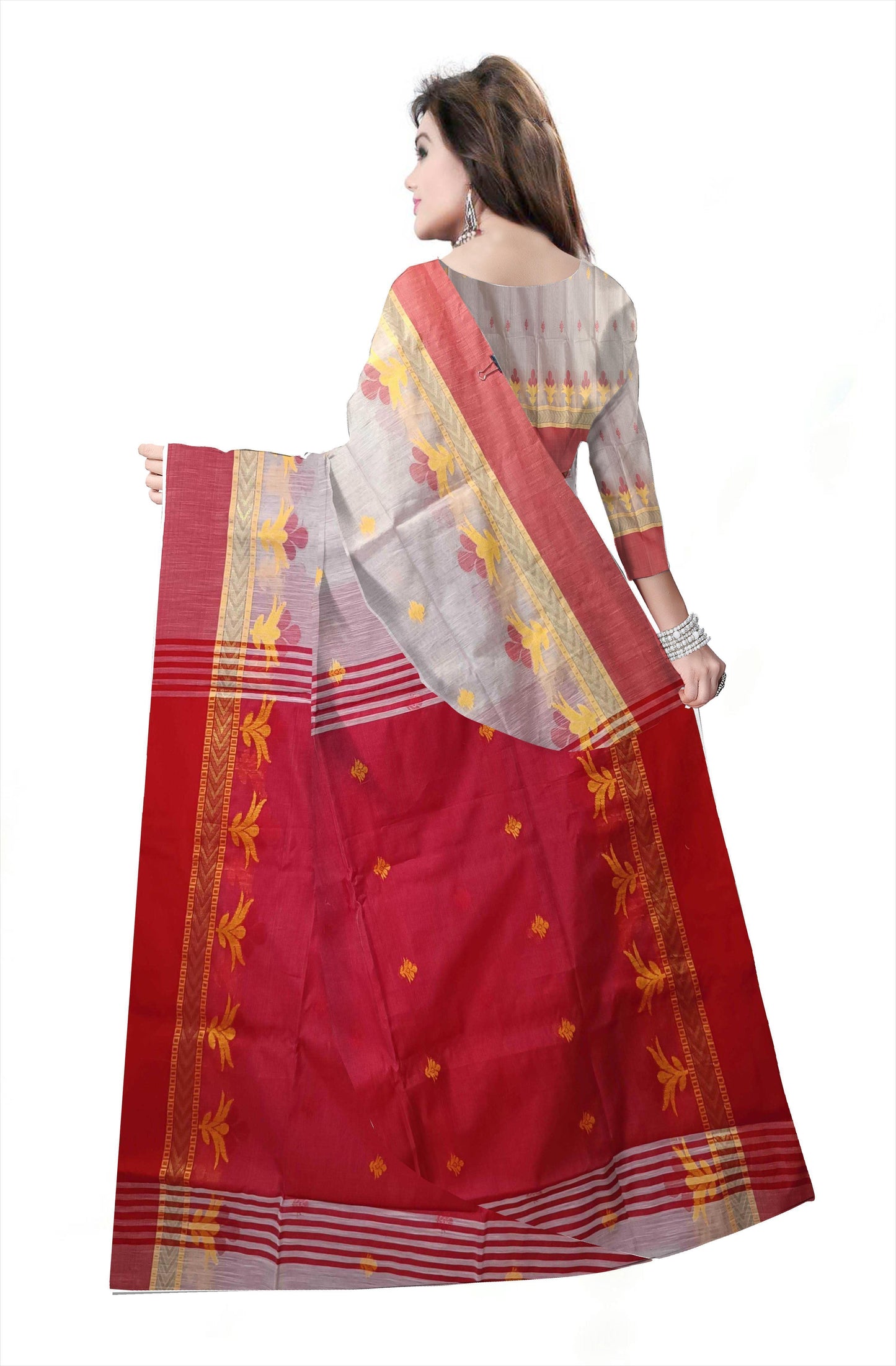 Pradip Fabrics Woman's 100% Khadi cotton Saree
