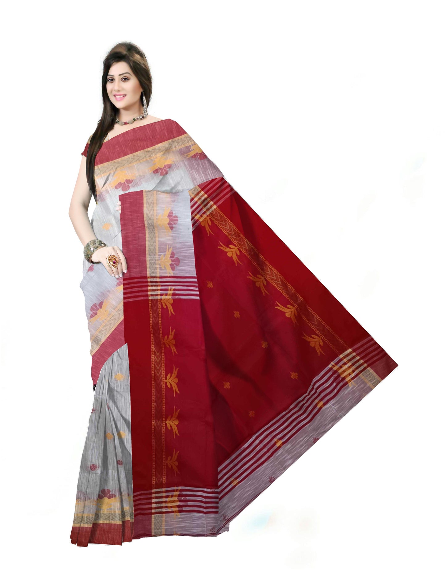 Pradip Fabrics Woman's 100% Khadi cotton Saree