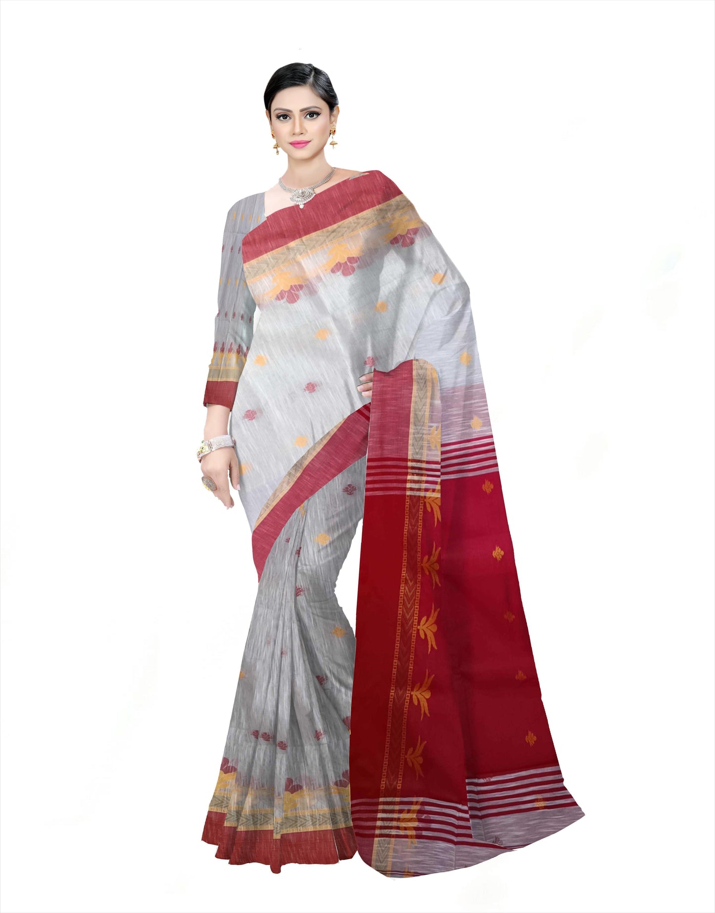 Pradip Fabrics Woman's 100% Khadi cotton Saree