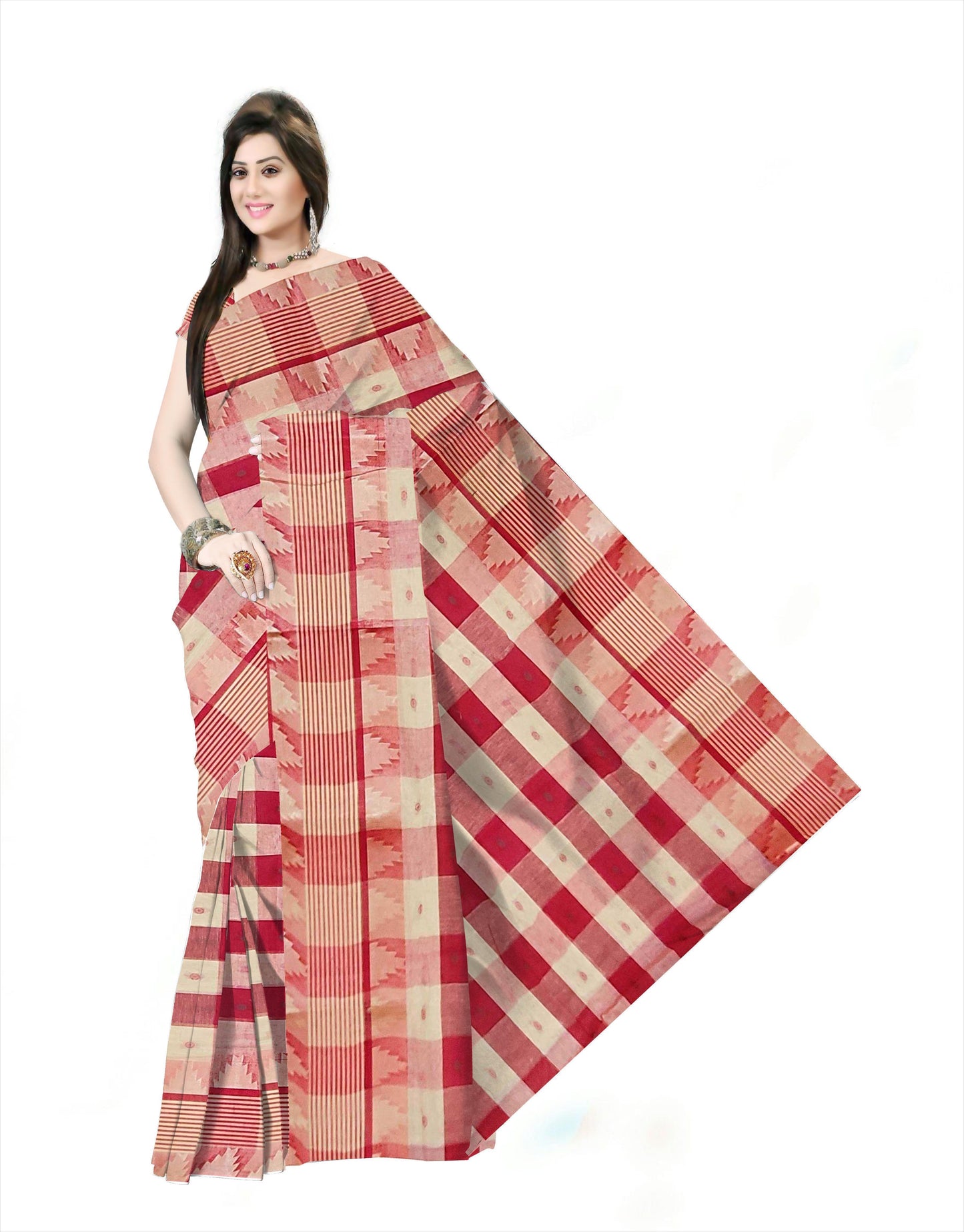 Pradip Fabrics Ethnic Woman's Tant cotton Saree
