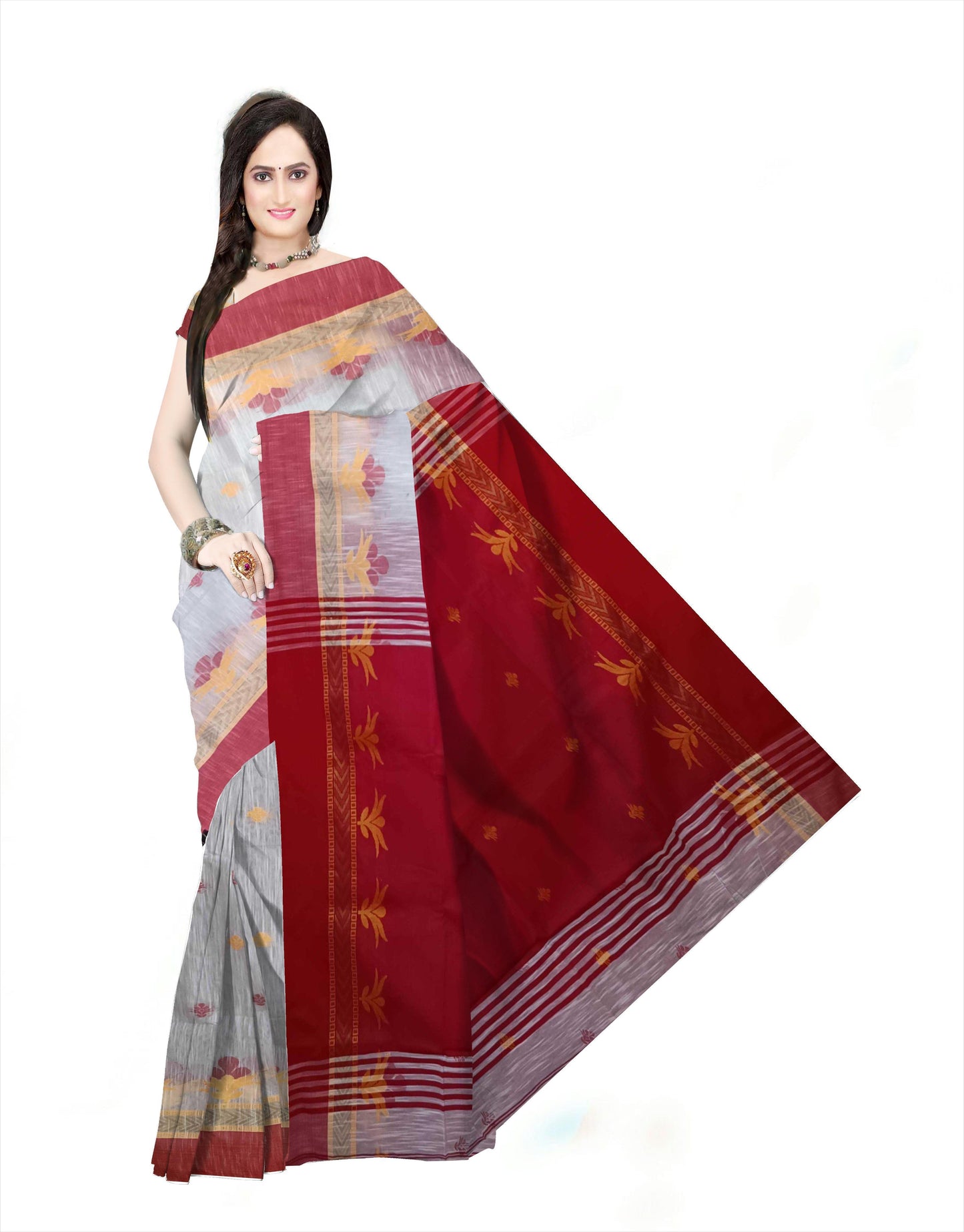 Pradip Fabrics Woman's 100% Khadi cotton Saree