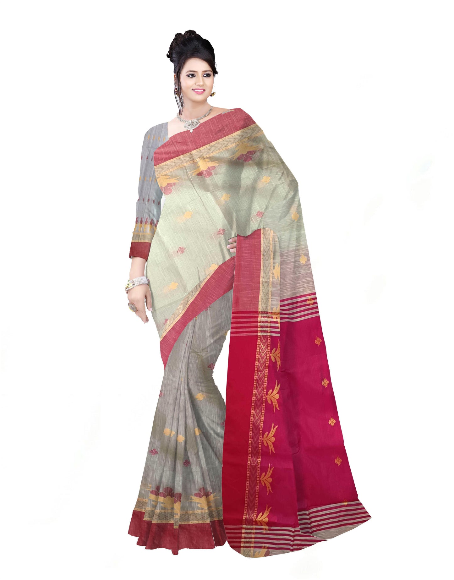 Pradip Fabrics Woman's 100% Khadi cotton Saree