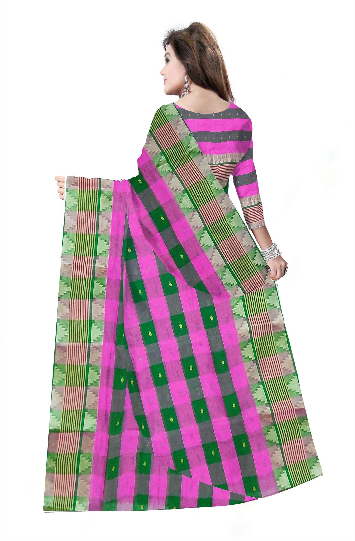 Pradip Fabrics Ethnic Woman's Tant cotton Saree