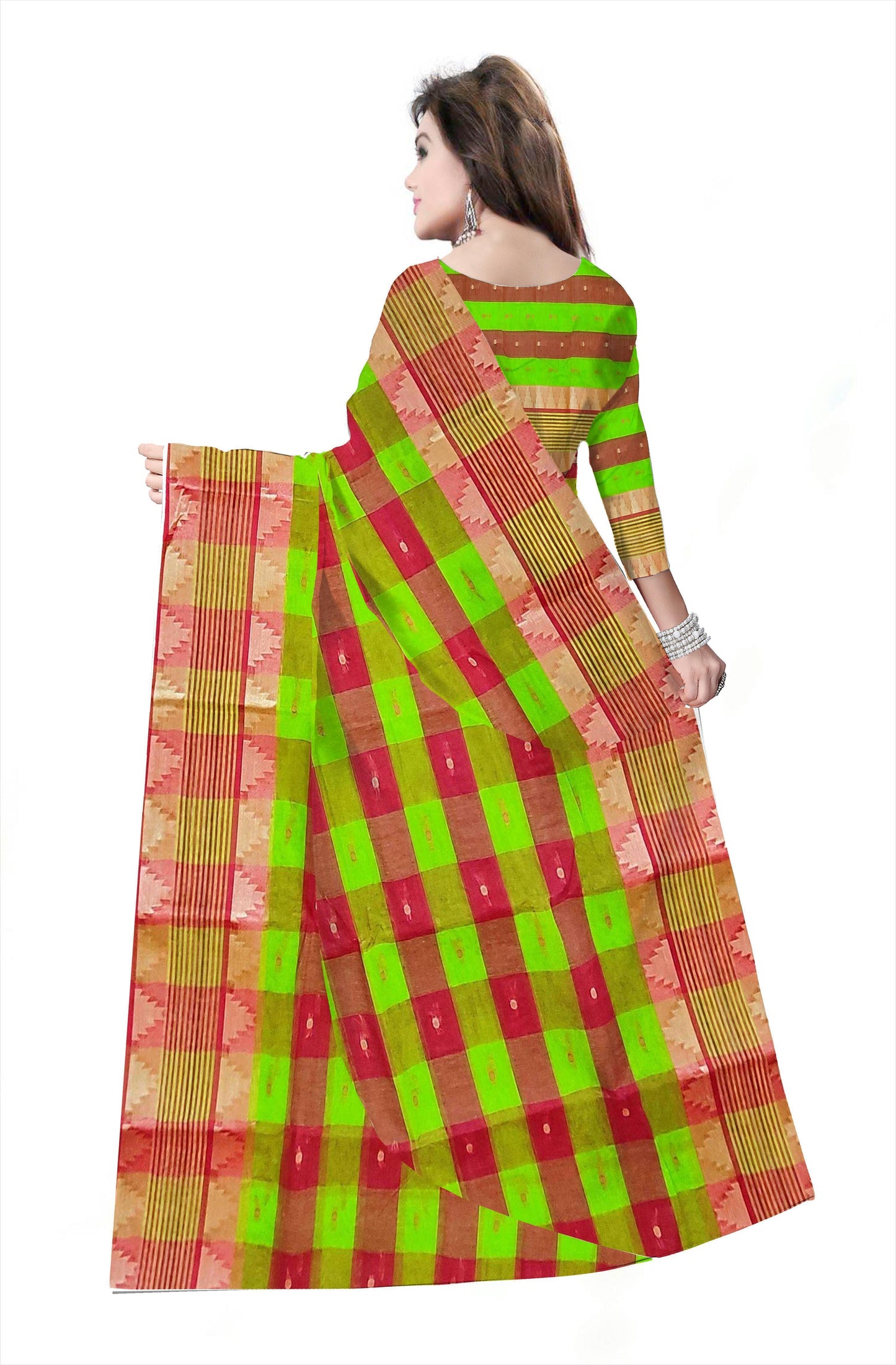 Pradip Fabrics Ethnic Woman's Tant cotton Saree