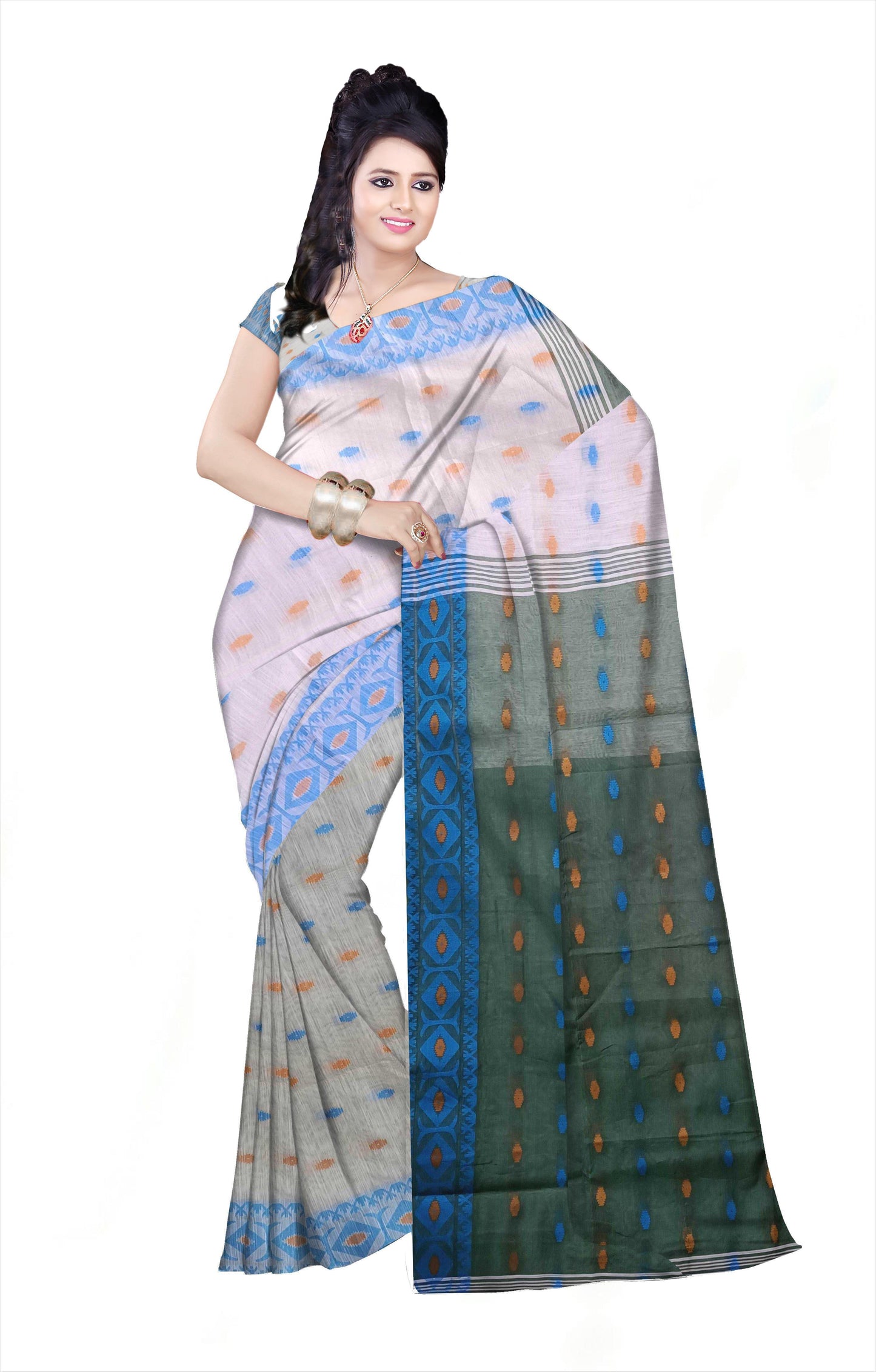Pradip Fabrics Woman's 100% Khadi cotton Saree