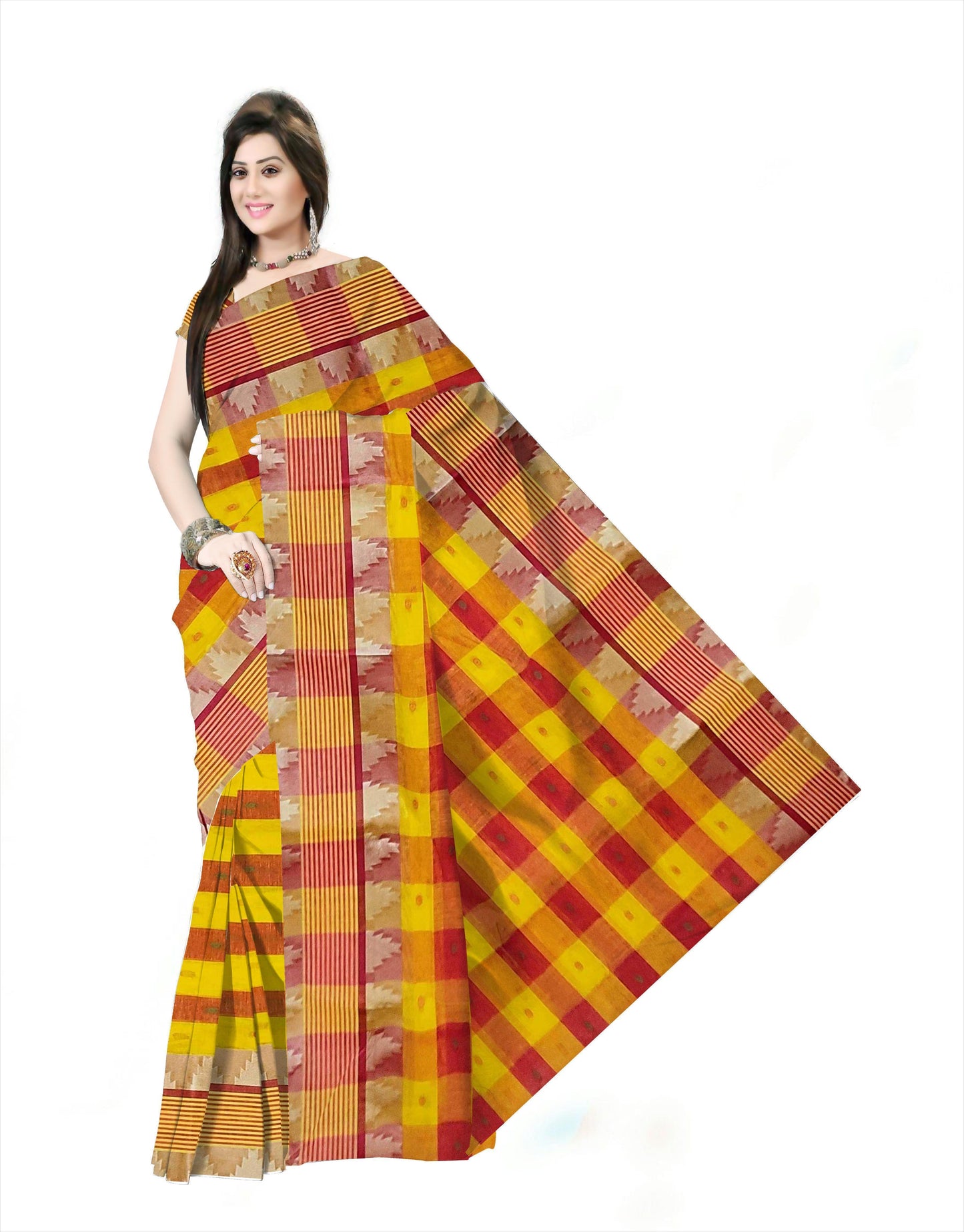 Pradip Fabrics Ethnic Woman's Tant cotton Saree