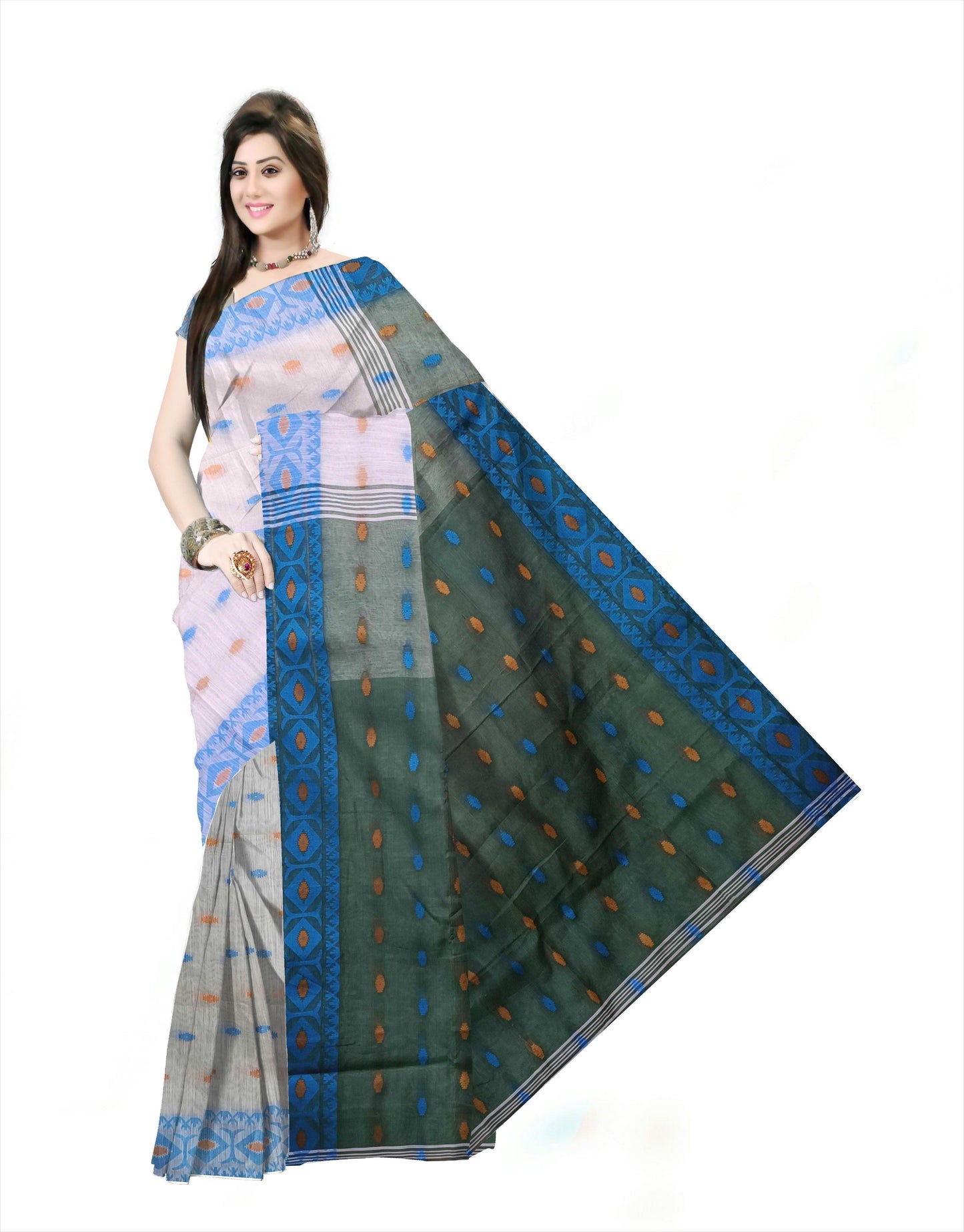 Pradip Fabrics Woman's 100% Khadi cotton Saree