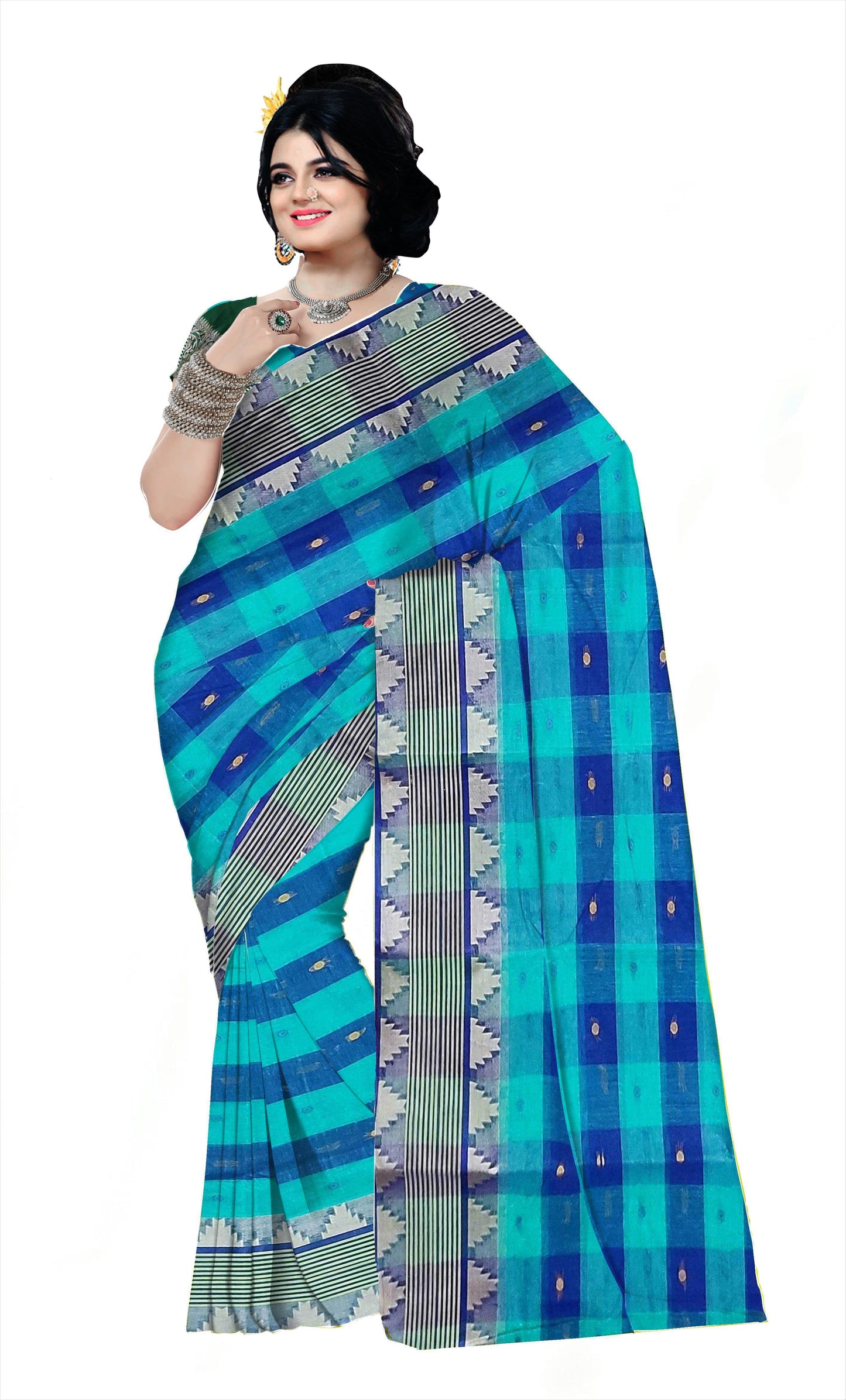 Pradip Fabrics Ethnic Woman's Tant cotton Saree