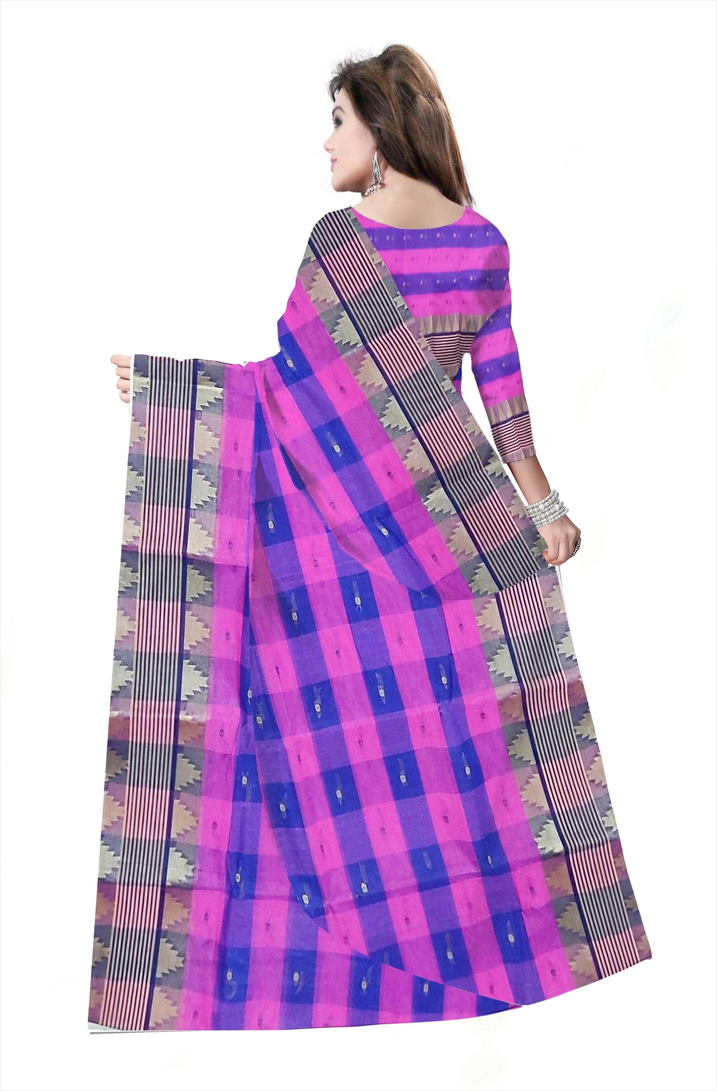 Pradip Fabrics Ethnic Woman's Tant cotton Saree