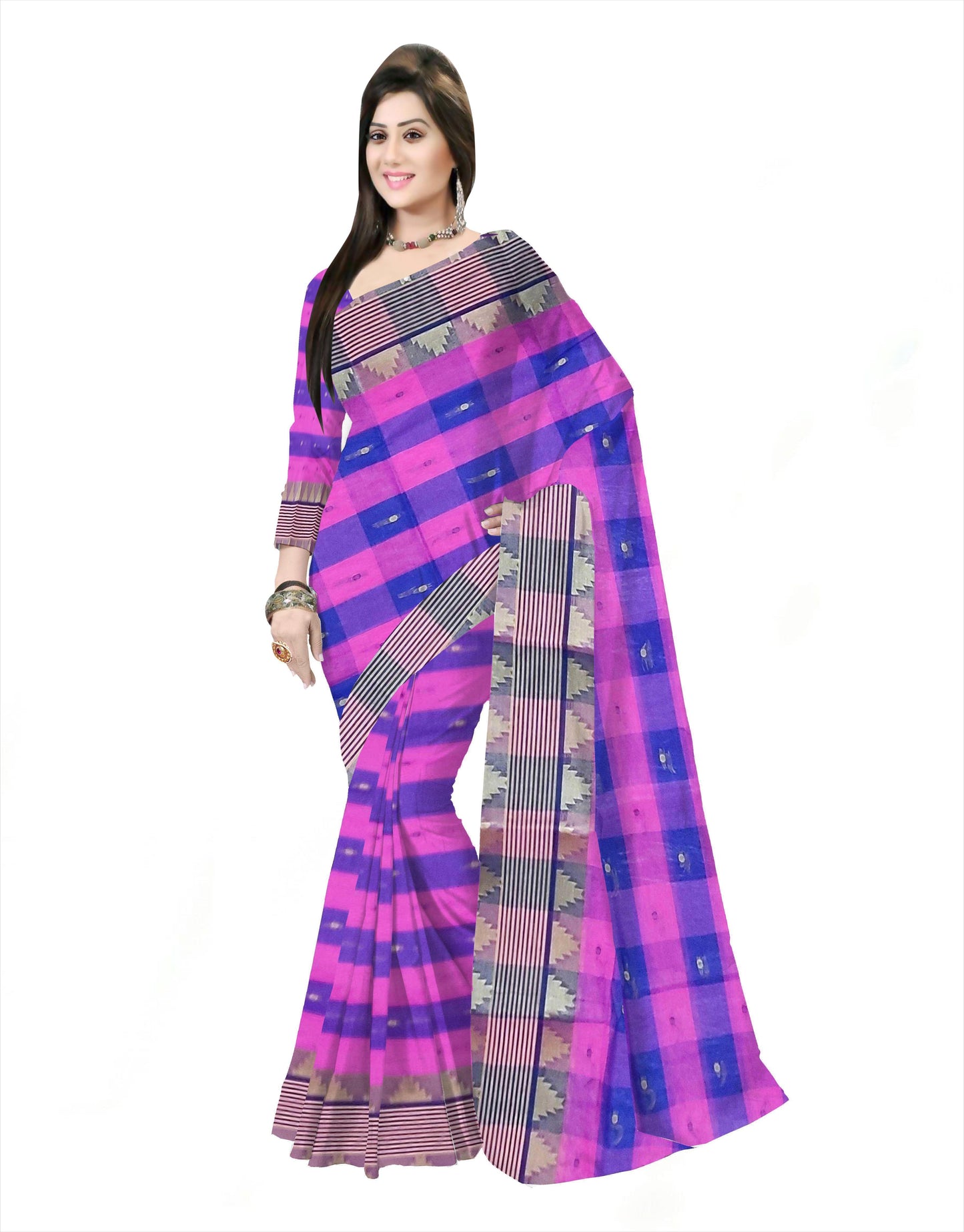 Pradip Fabrics Ethnic Woman's Tant cotton Saree
