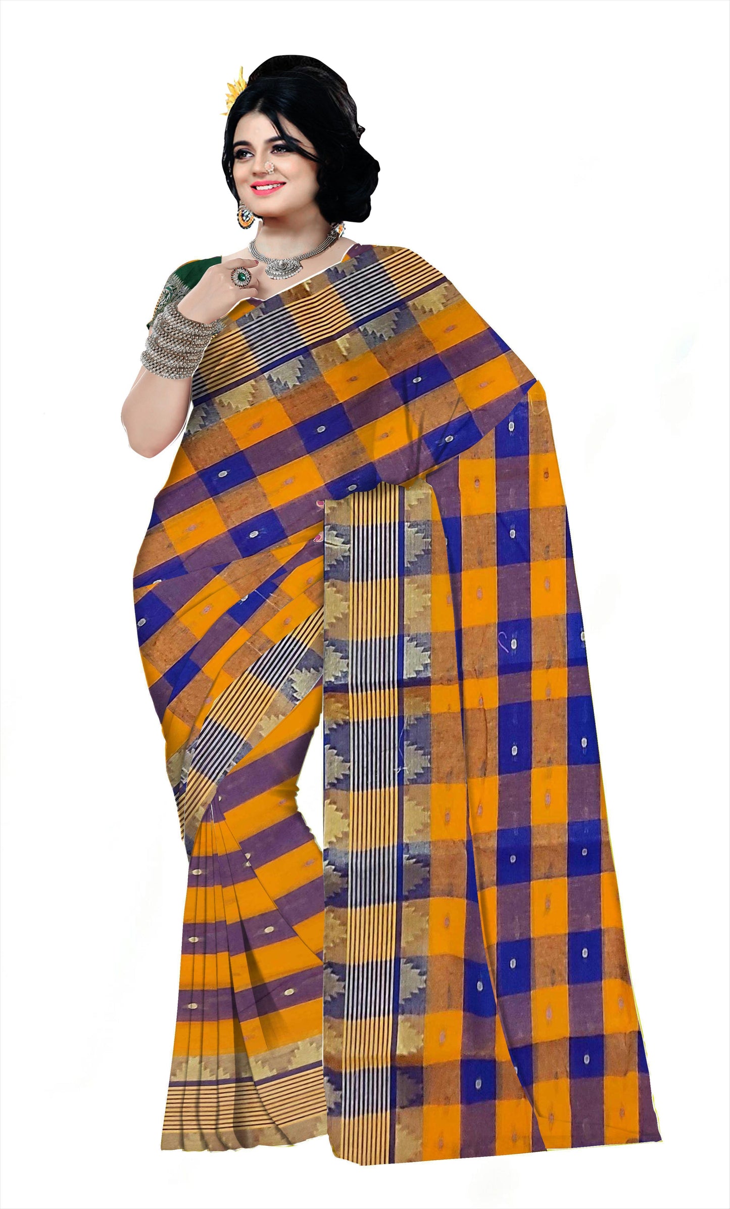 Pradip Fabrics Ethnic Woman's Tant cotton Saree