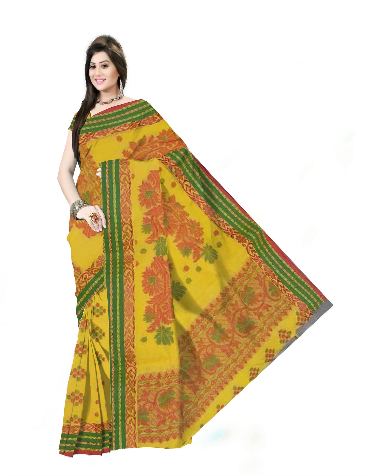 Pradip Fabrics Ethnic Woman's cotton jamdani Saree