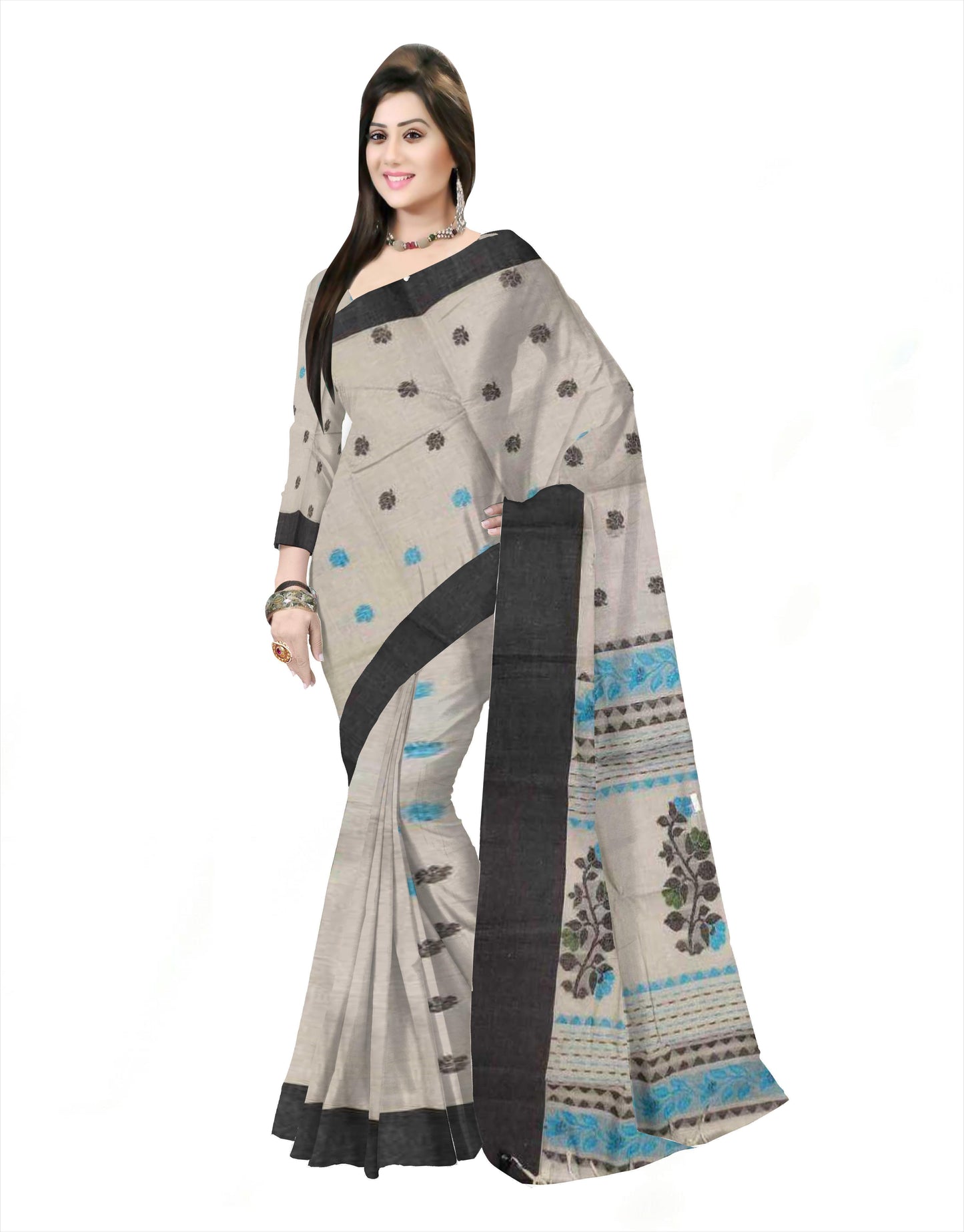Pradip Fabrics Ethnic Woman's Tant cotton Saree