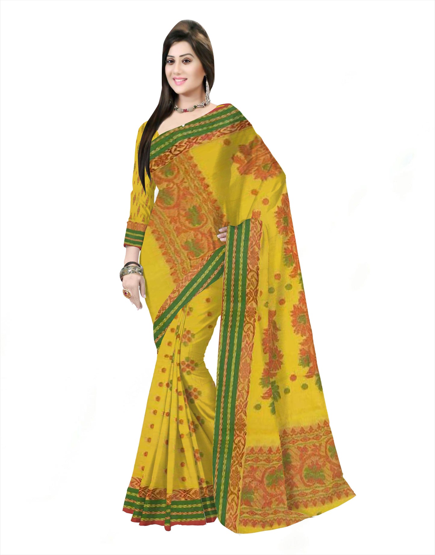 Pradip Fabrics Ethnic Woman's cotton jamdani Saree