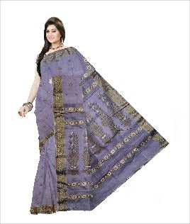 Pradip Fabrics Woven Pure Tant Cotton Grey Color Saree