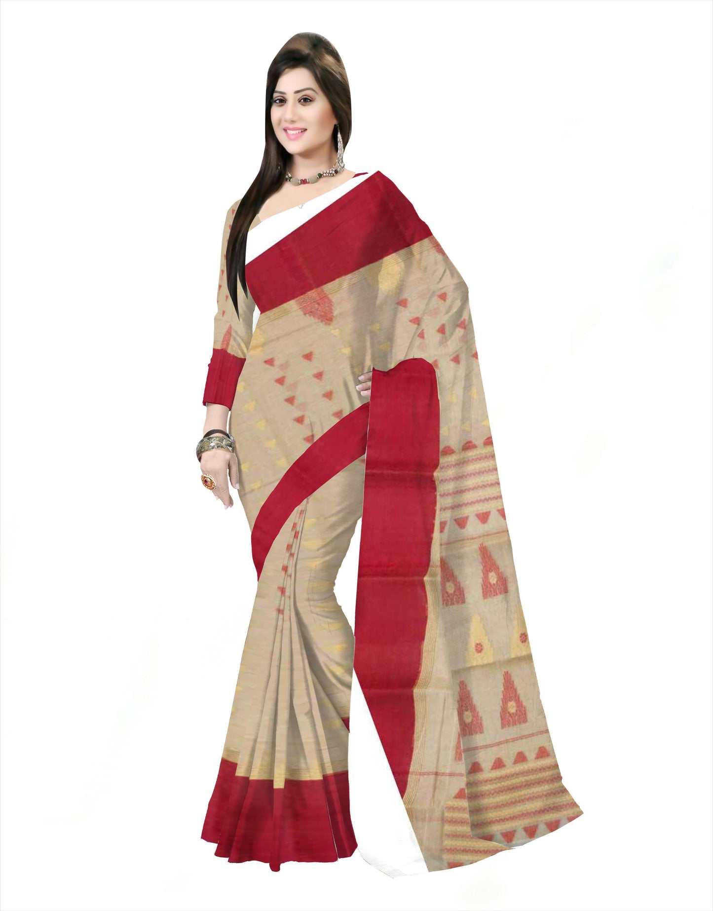 Pradip Fabrics Ethnic Woman's Tant cotton Saree