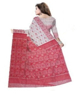 Pradip Fabrics Woman's Tant Handloom soft Jamdani Saree