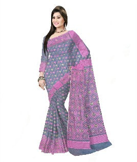 Pradip Fabrics Woman's Tant Handloom soft Jamdani Saree