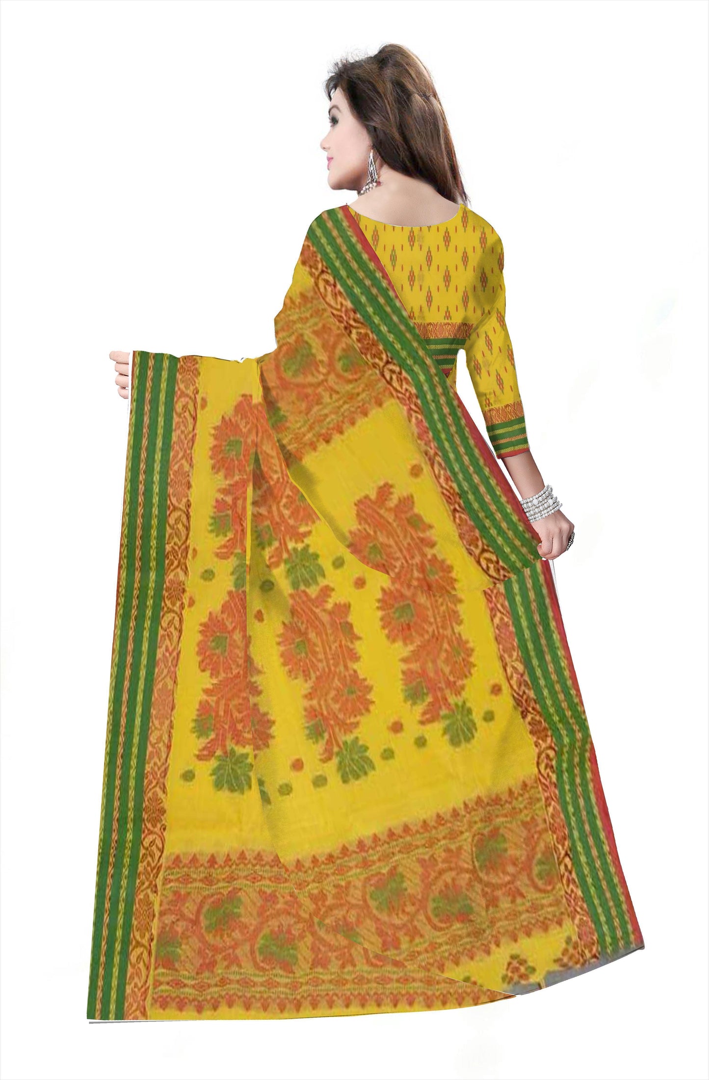 Pradip Fabrics Ethnic Woman's cotton jamdani Saree