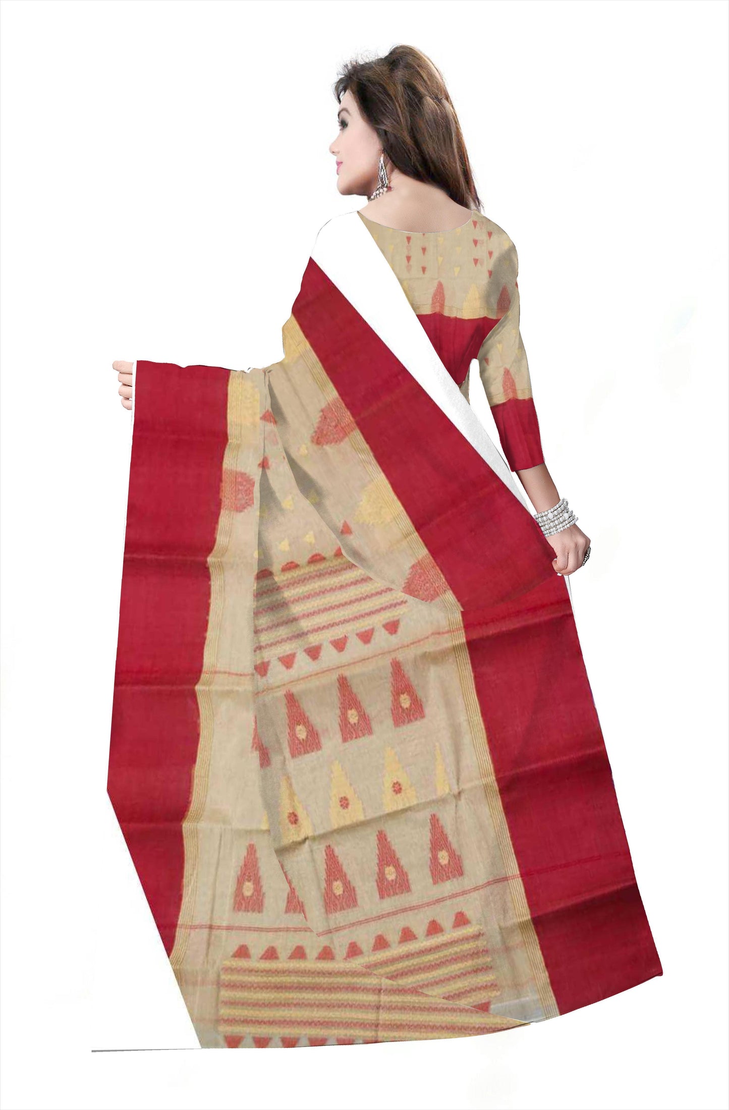 Pradip Fabrics Ethnic Woman's Tant cotton Saree