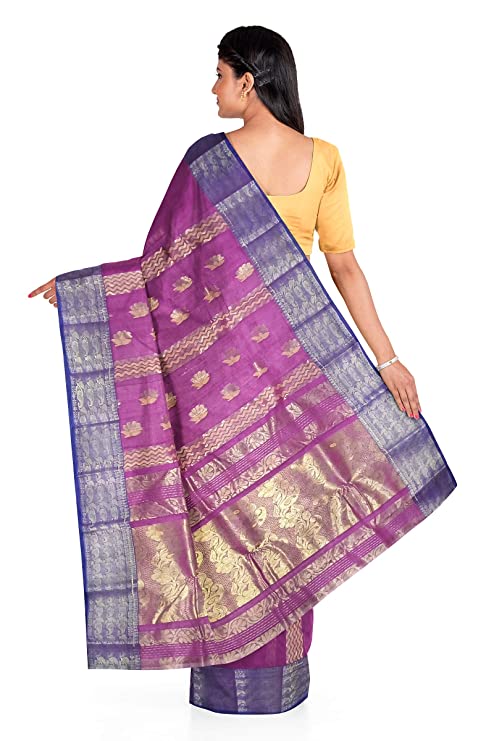 Pradip Fabrics Printed Tant Silk Blend Saree