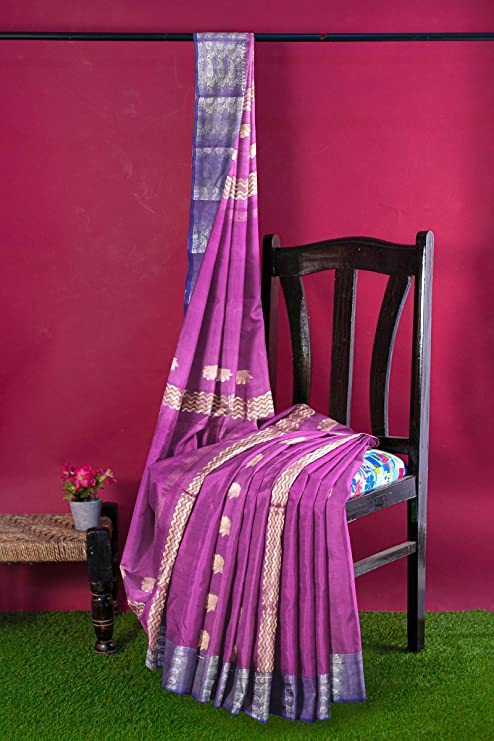 Pradip Fabrics Printed Tant Silk Blend Saree