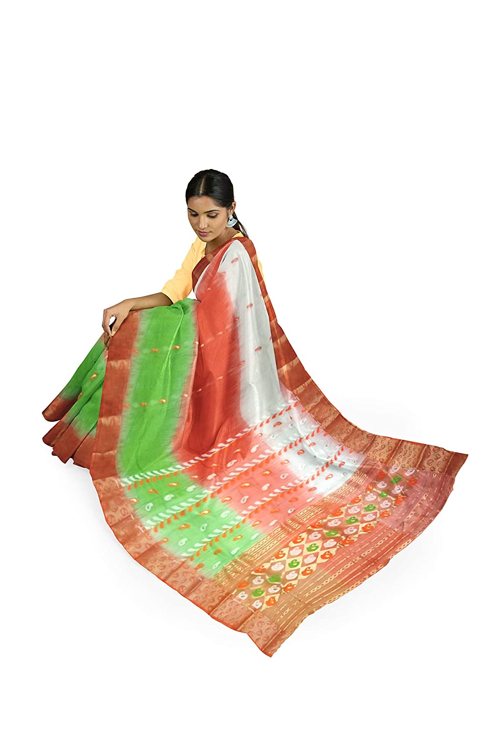 tant silk 3d bumper saree