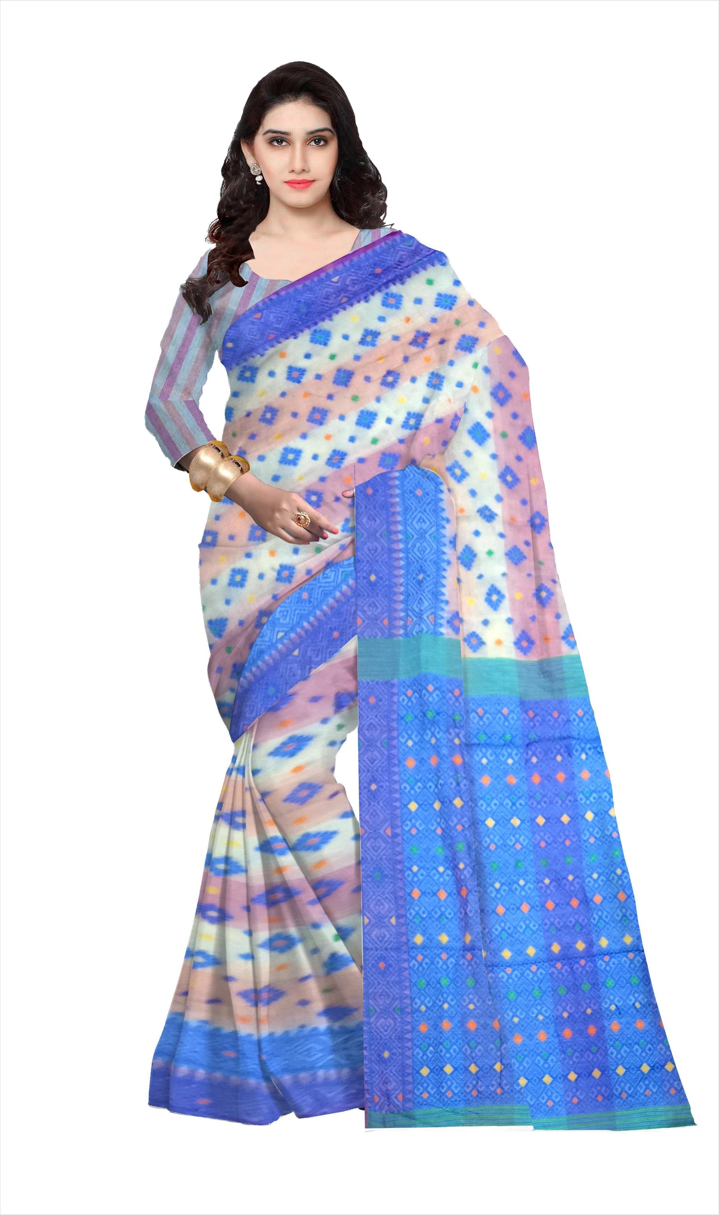 pradip fabrics saree all over dhakai jamdani